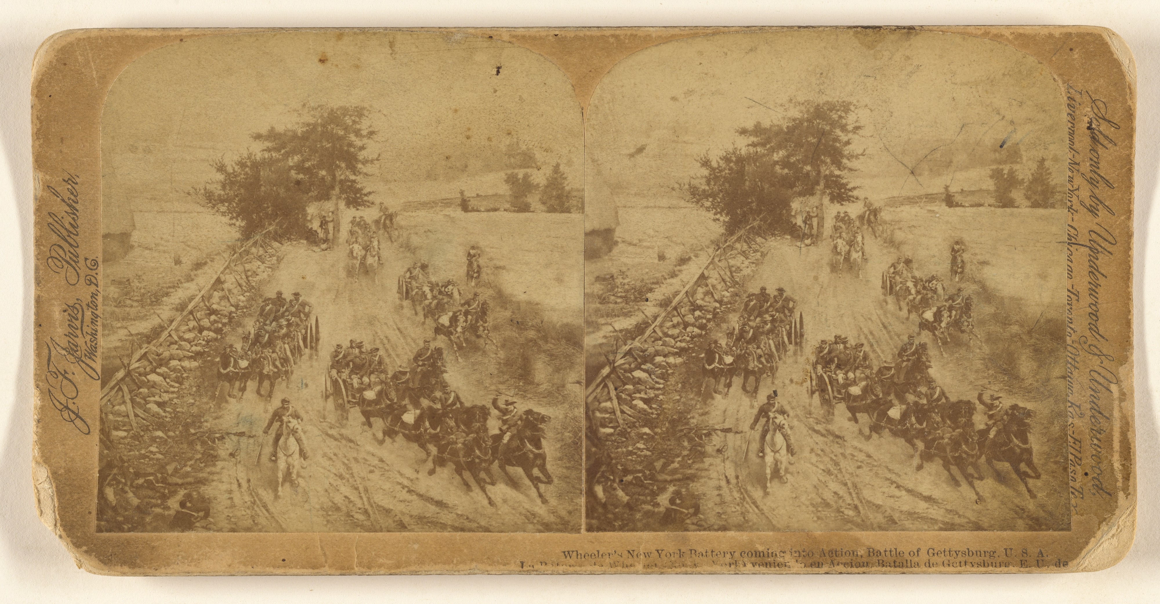 Wheeler's New York Battery coming into Action, Battle of Gettysburg. U.S.A. [a painting]