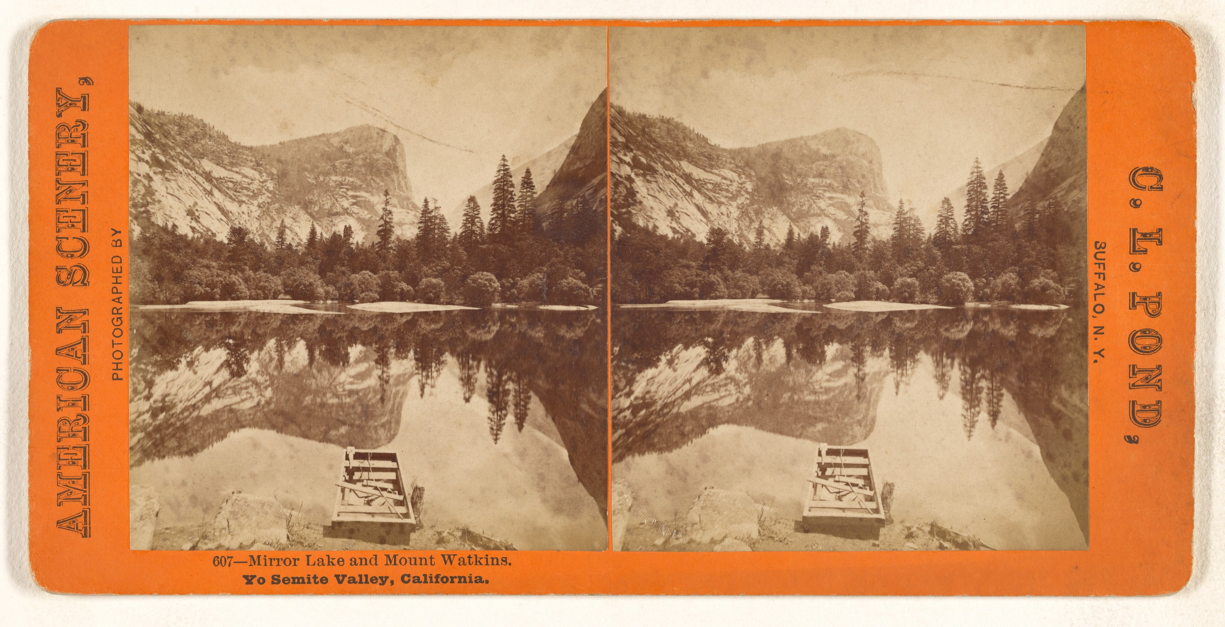 Mirror Lake and Mount Watkins. Yo Semite Valley, California.