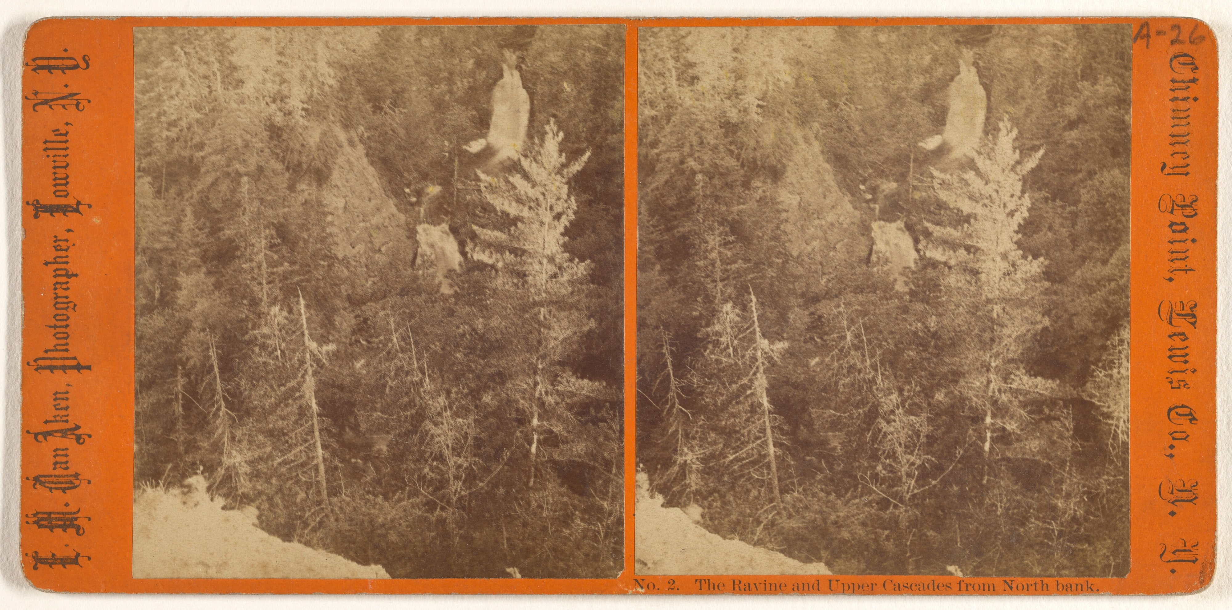 The Ravine and Upper Cascades from North bank.