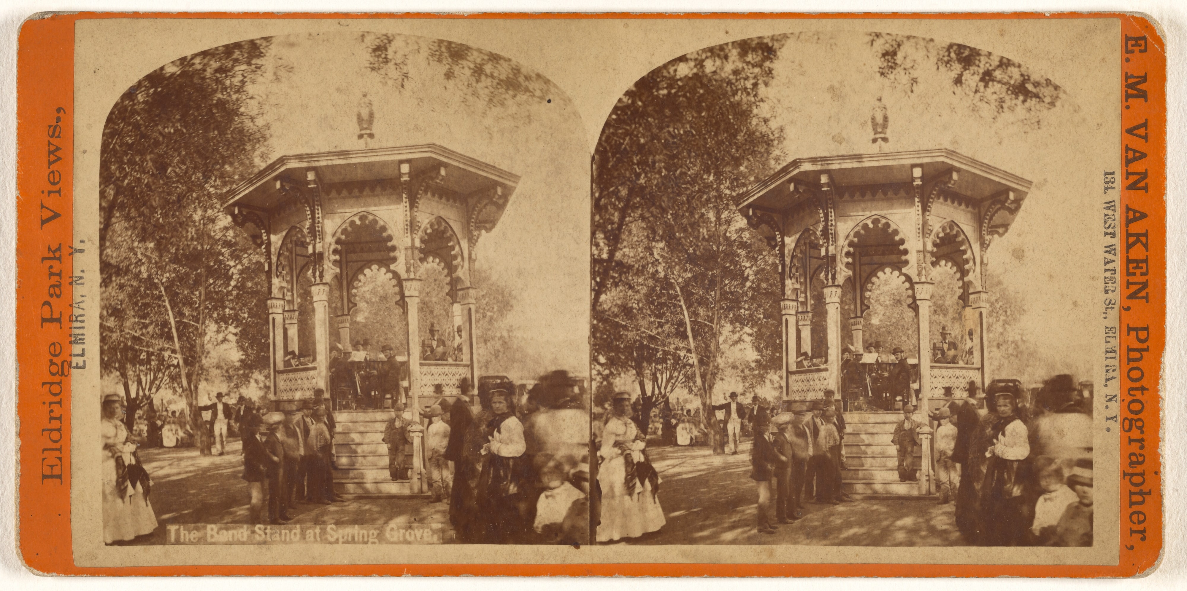 The Band Stand at Spring Grove [Eldridge Park, Elmira, N.Y.]