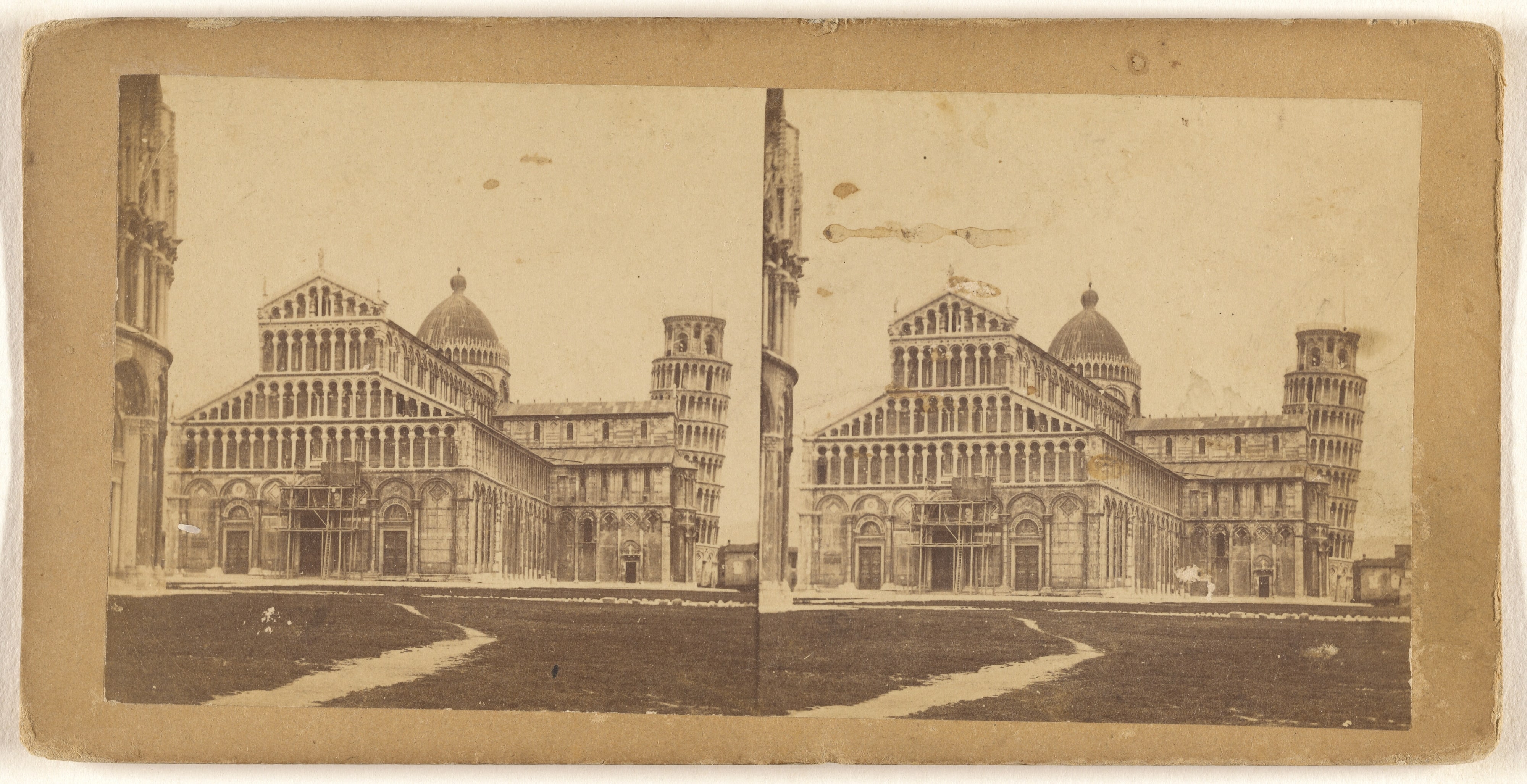 [The Baptistery and Leaning Tower of Pisa]
