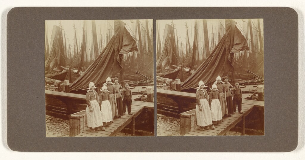 [In Volendam harbor Holland.]
