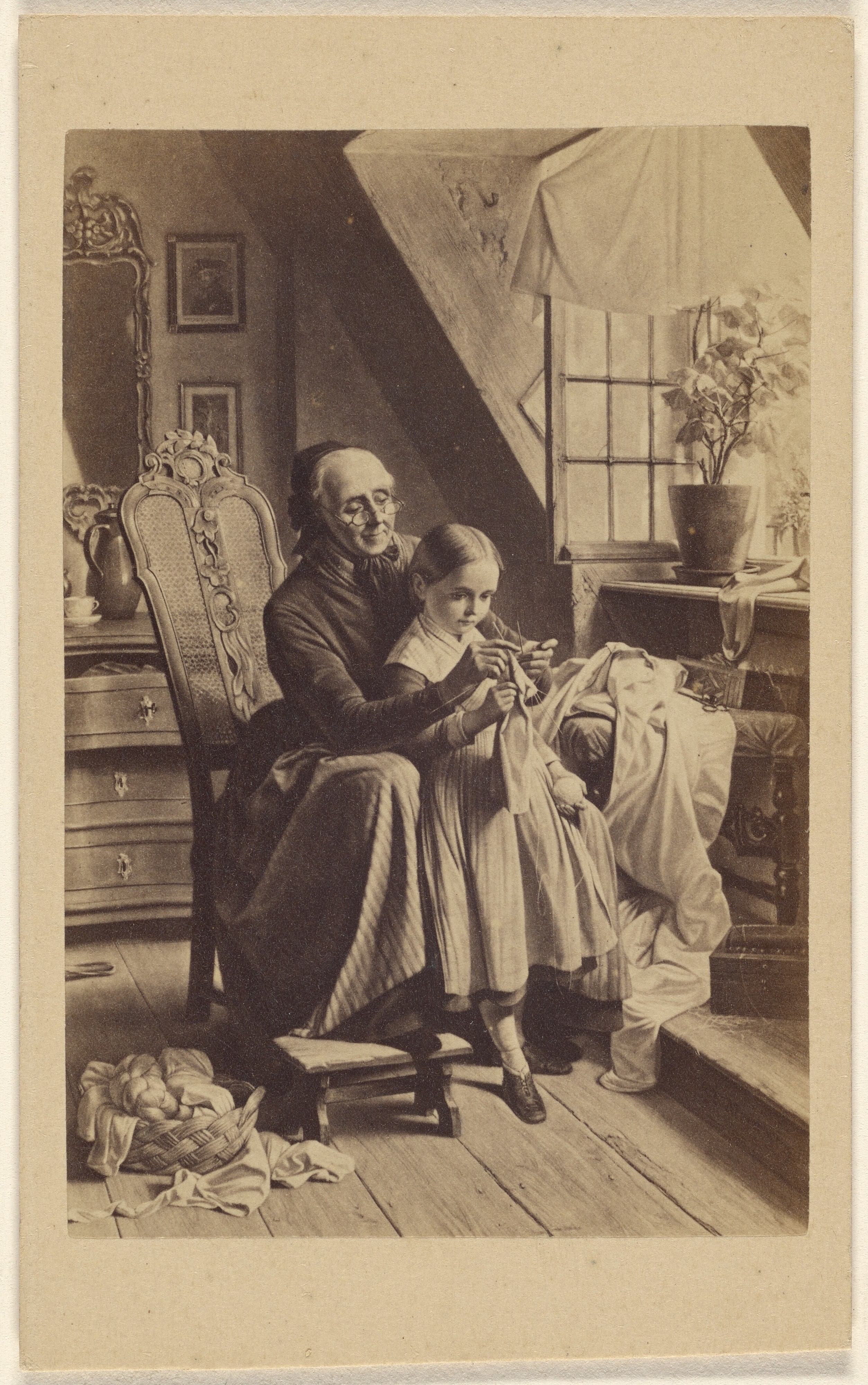 Meyerheim: Die Strickstunde/Instruction in Knitting.