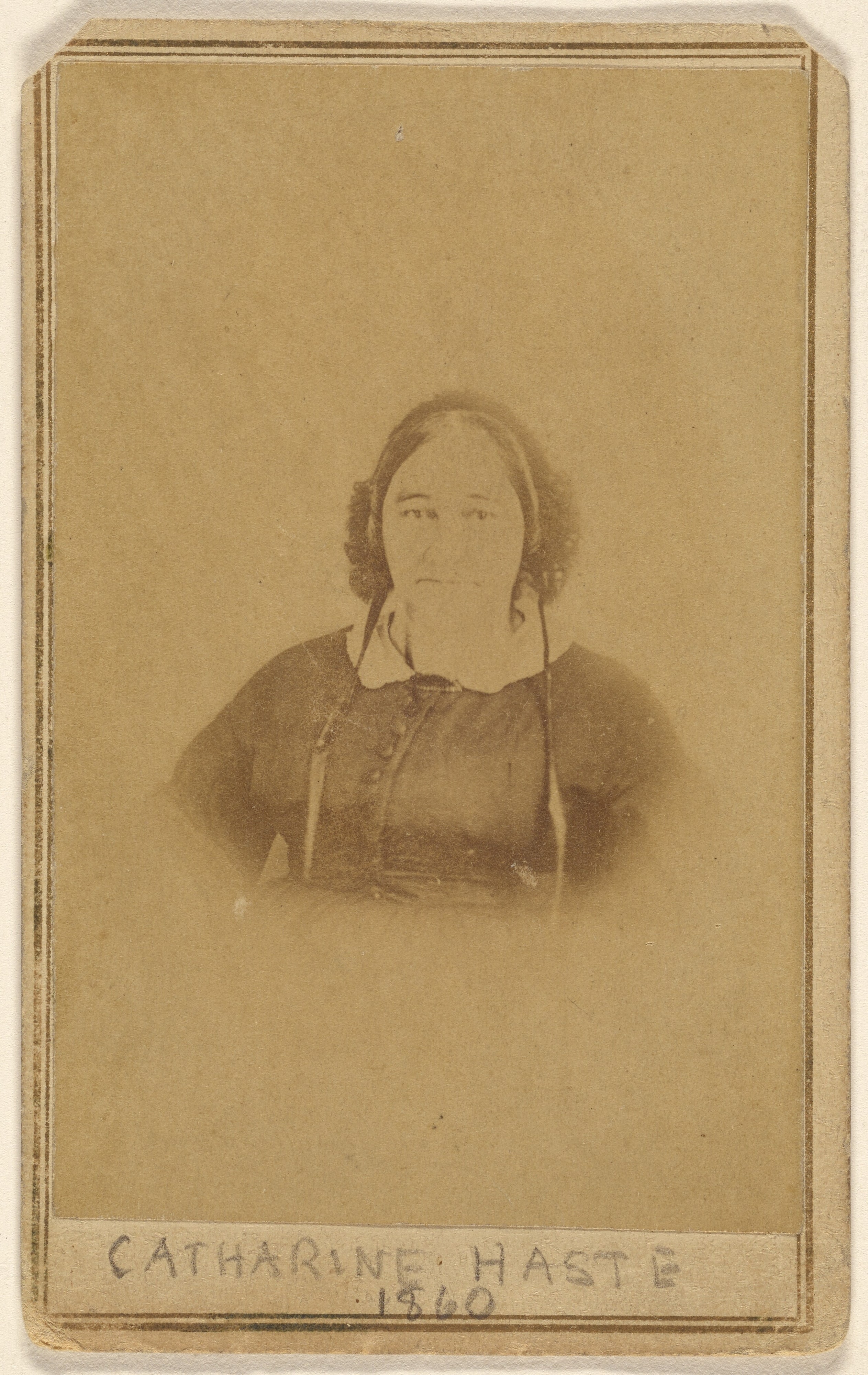 Catharine Haste. 1860.