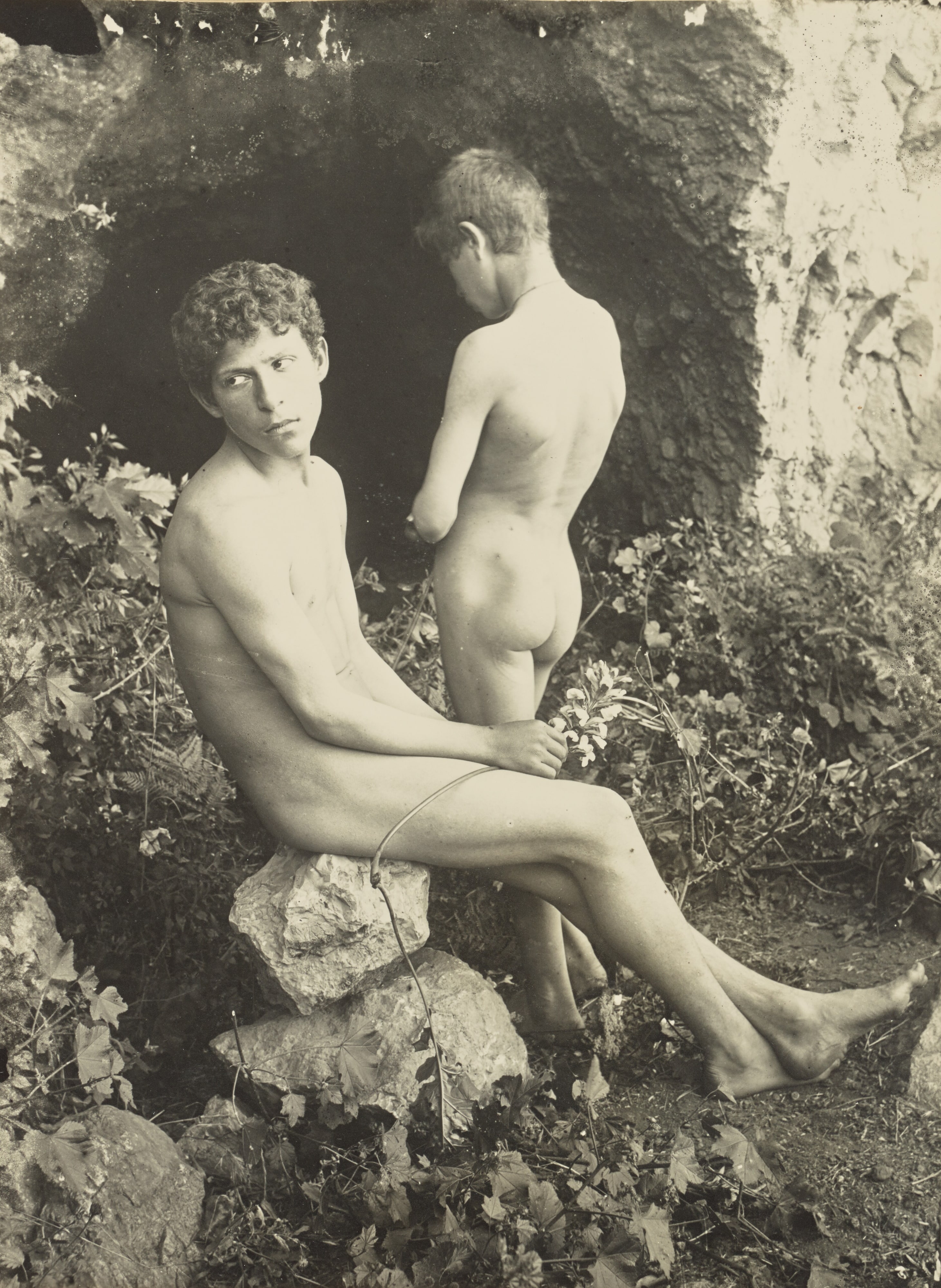 [Two nude youths]