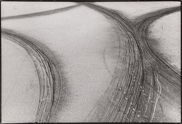 Michael Heizer's motorcycle drawing (Circular Surface Planar Displacement), Dry Lake, Nevada