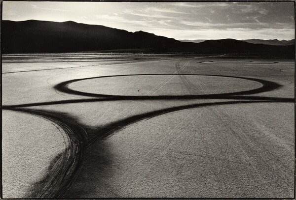 Michael Heizer's desert drawings (Circular Surface Planar Displacement), Dry Lake, Nevada