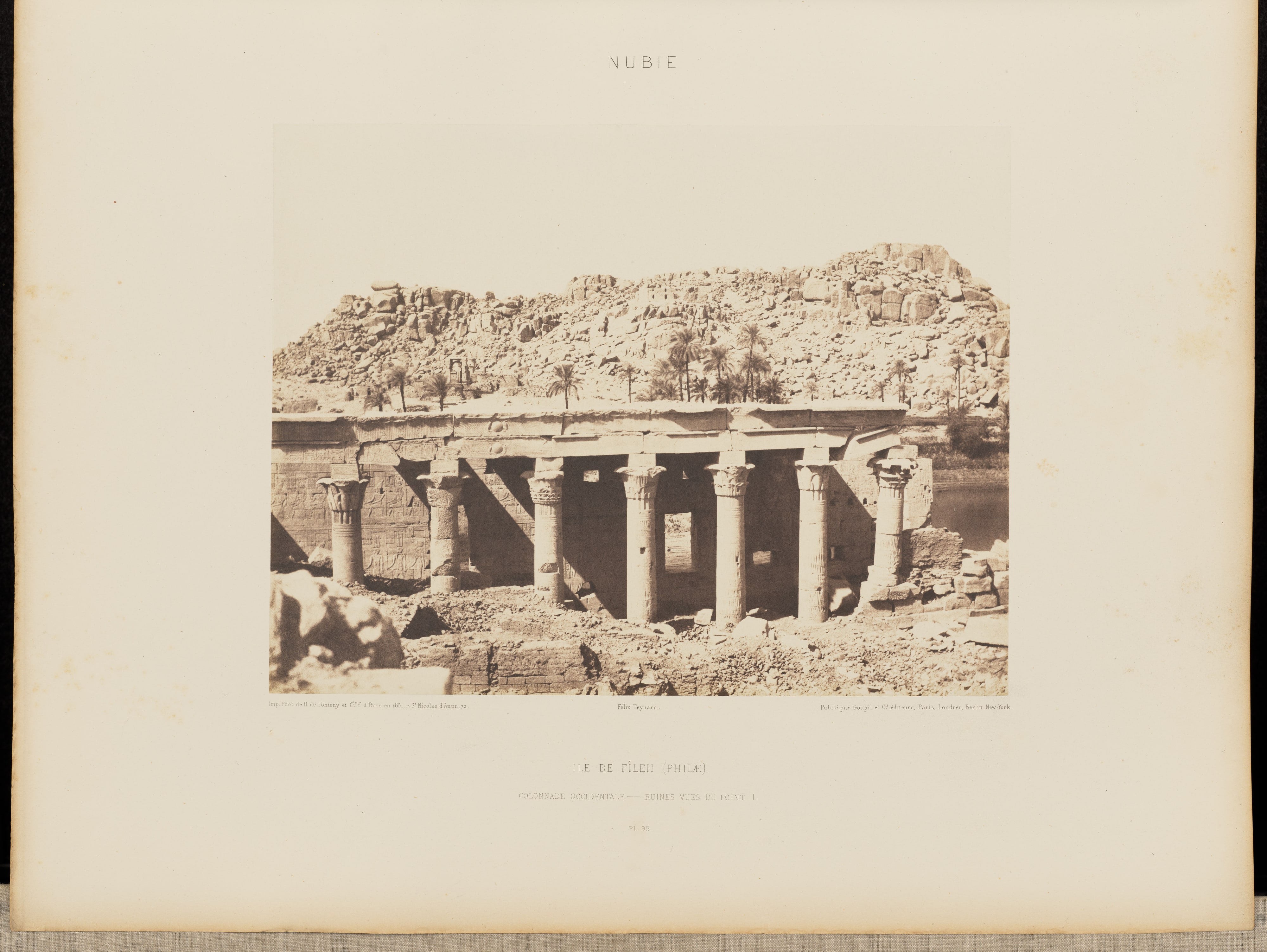 Ile de Fîleh (Philæ). Colonnade Occidentale - Ruines vues du Point I