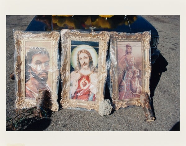 Religious Images for Sale, Parking Lot, Aramingo Avenue and York, North Philadelphia