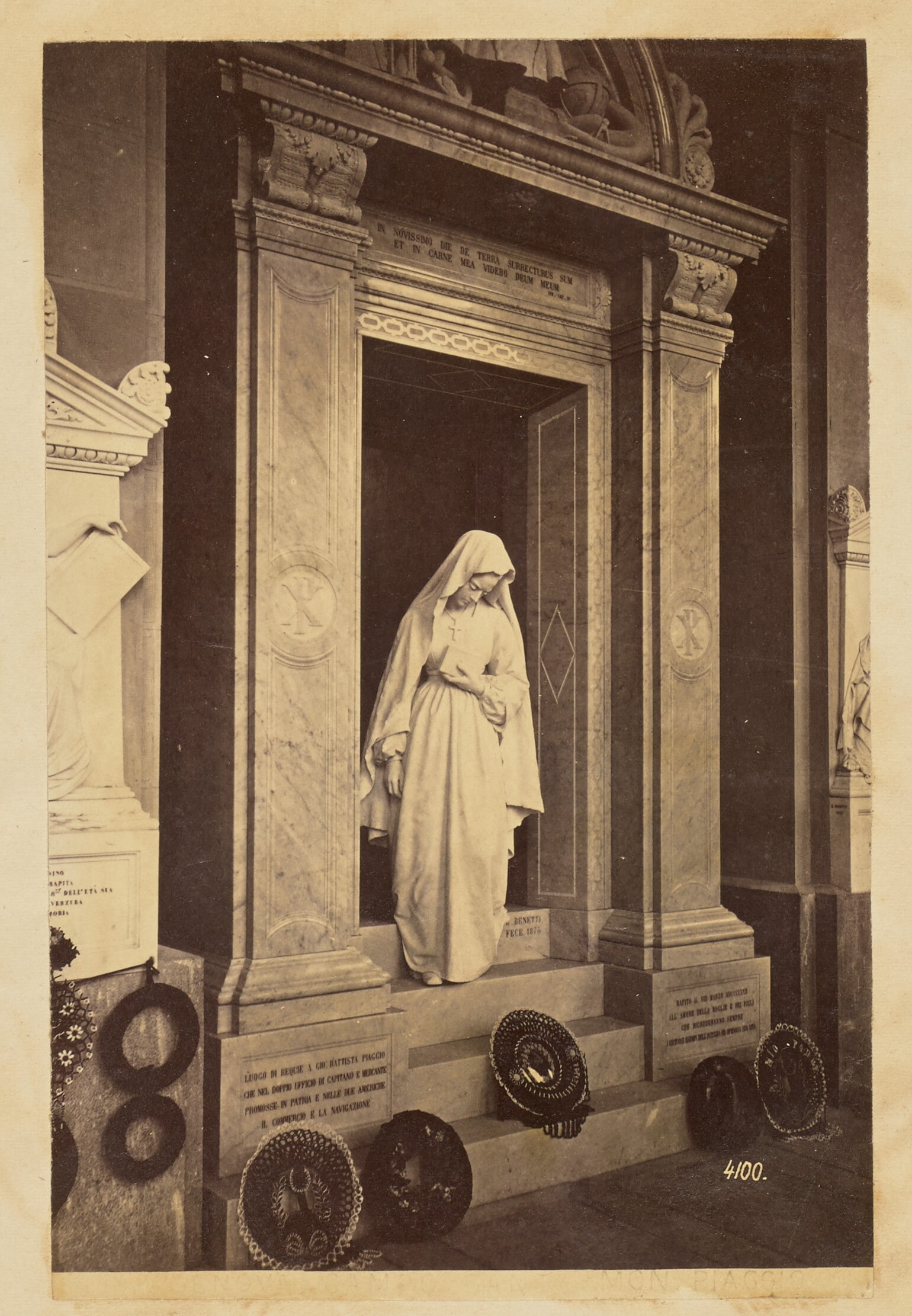 [Giovanni Battista Piaggio monument at the Cimitaro Monumental di Staglieno, Genoa]