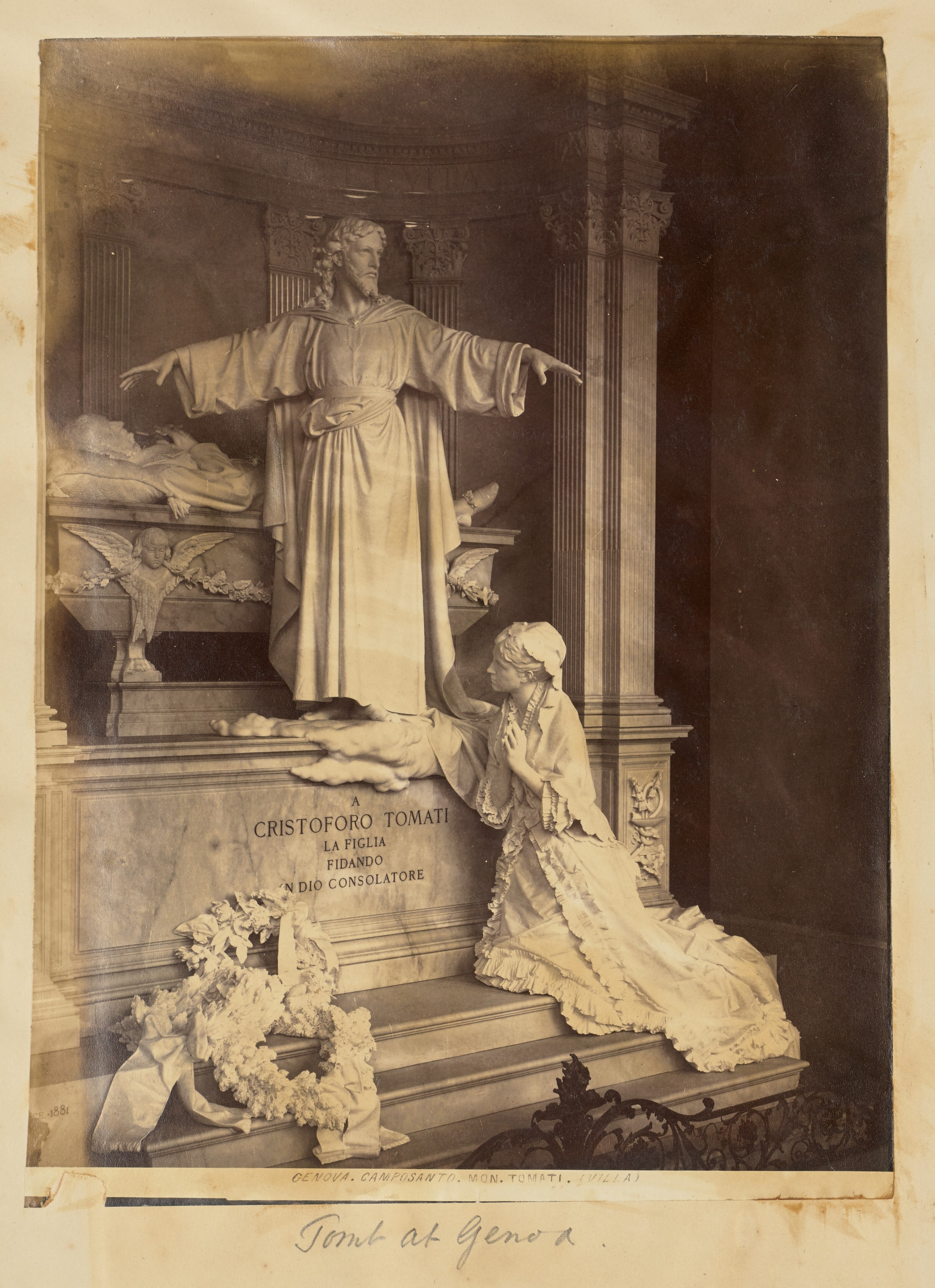[Cristoforo Tomati monument at the Cimitaro Monumental di Staglieno, Genoa]