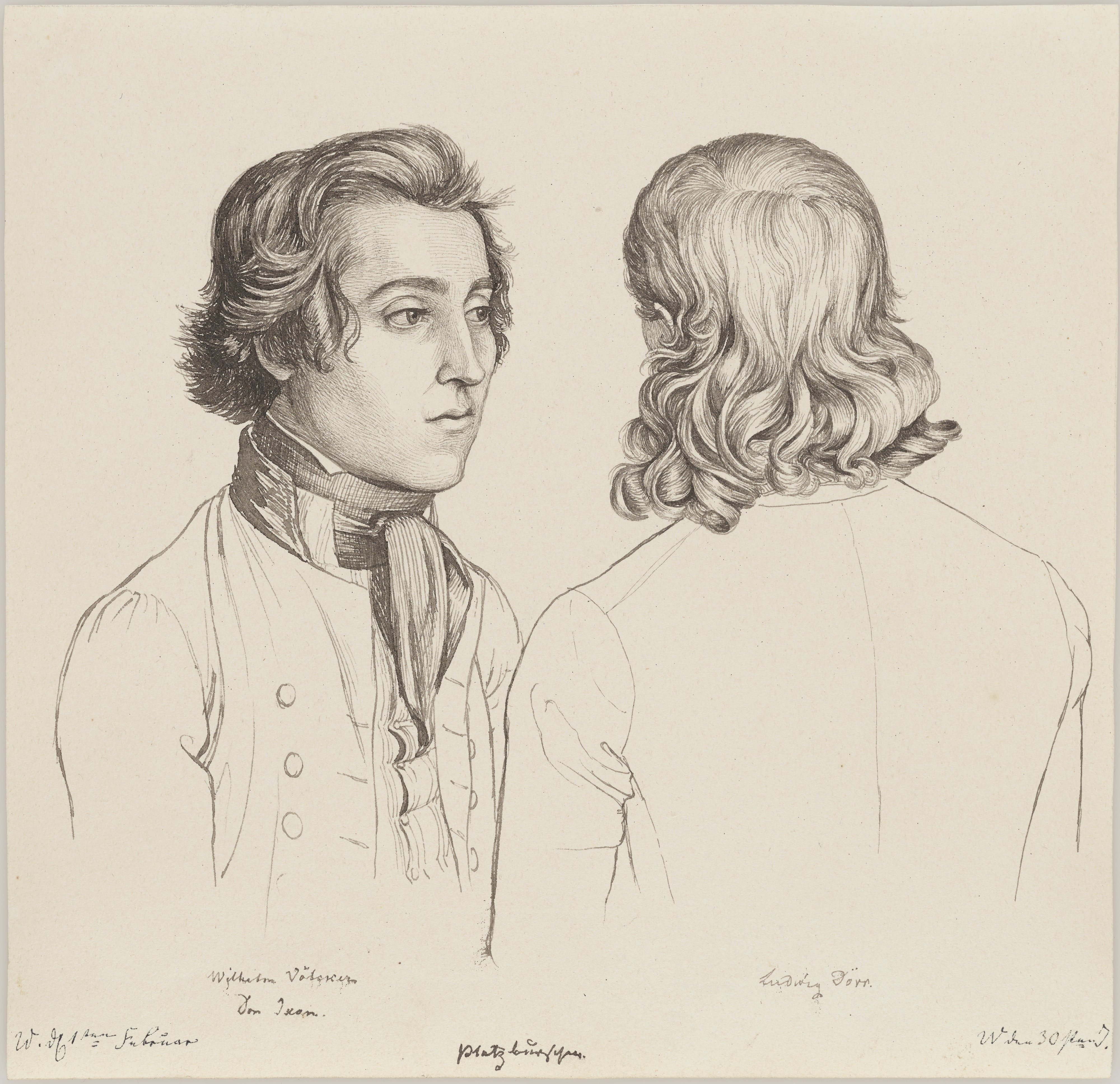 Portraits of Wilhelm Völcker and Ludwig Dörr