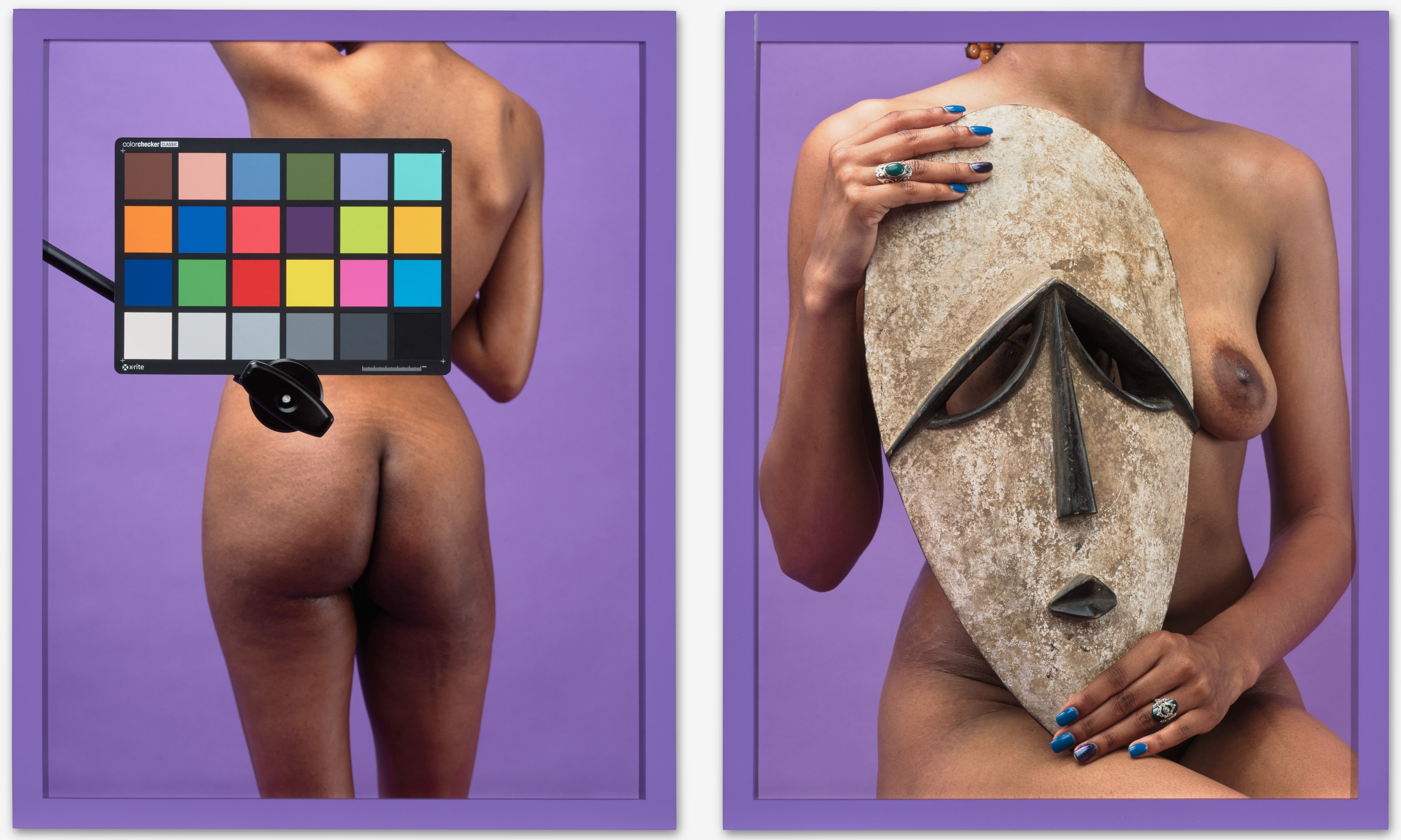 Study of the body with a mask