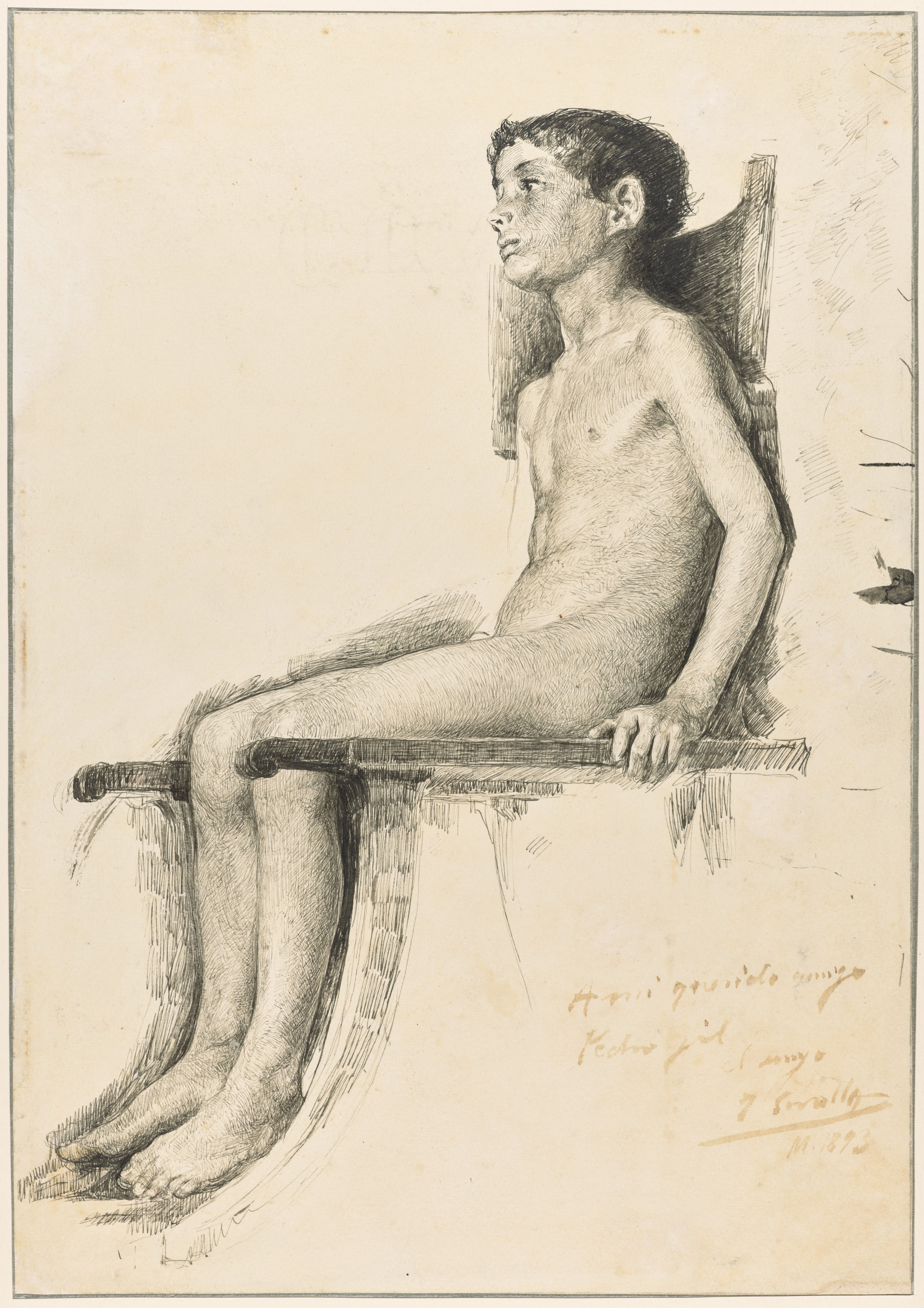 Study of a Seated Boy