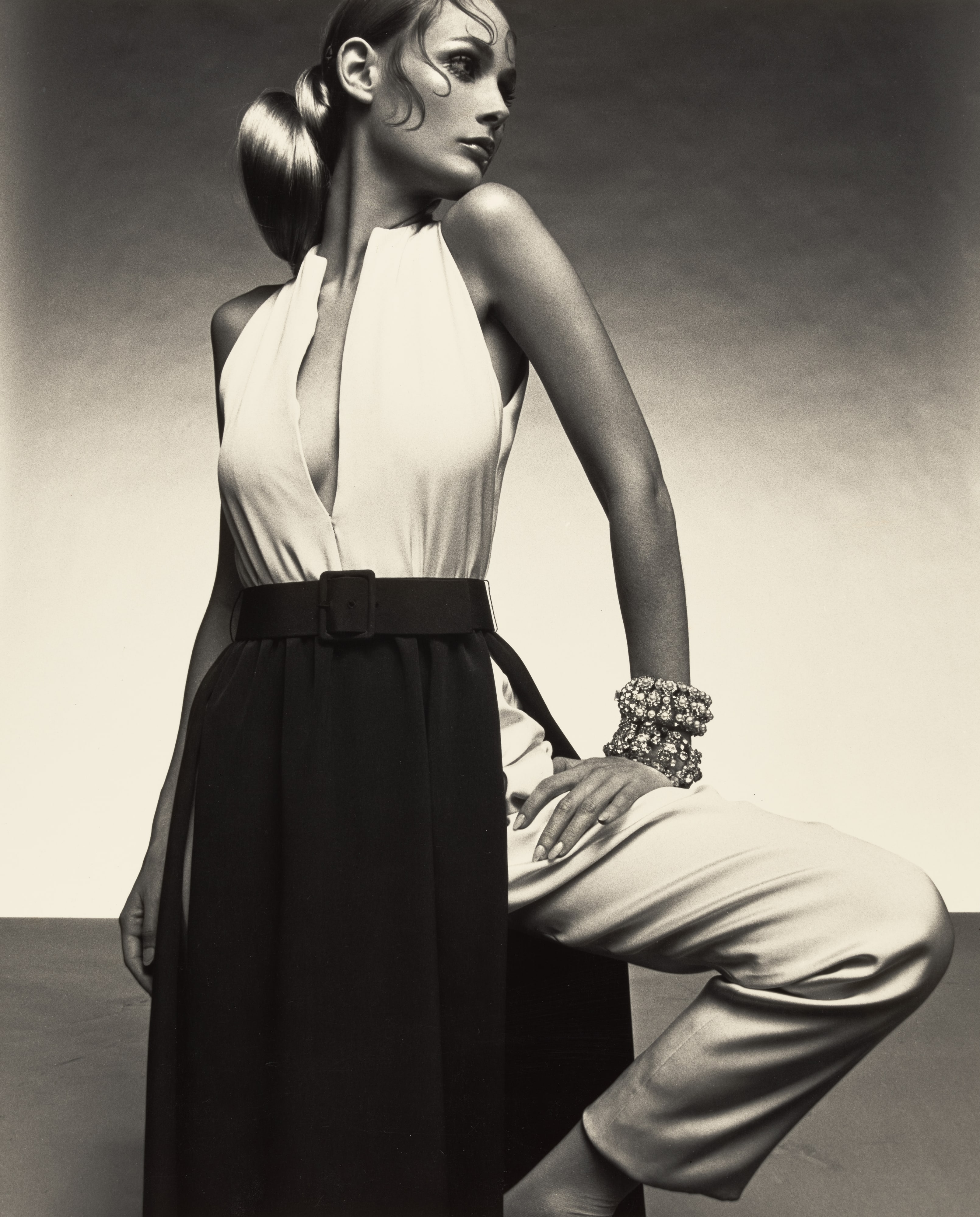 Pam Suthern in Donald Brooks, Harper’s Bazaar, January 1969