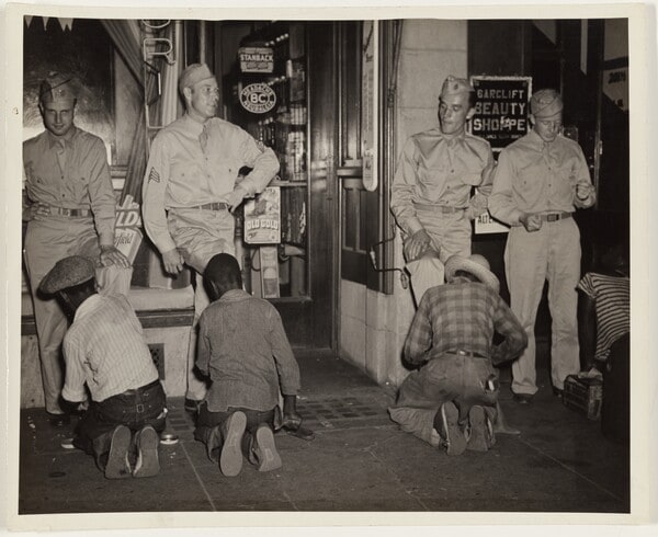 Servicemen and Shoeshines, likely Charlotte, NC