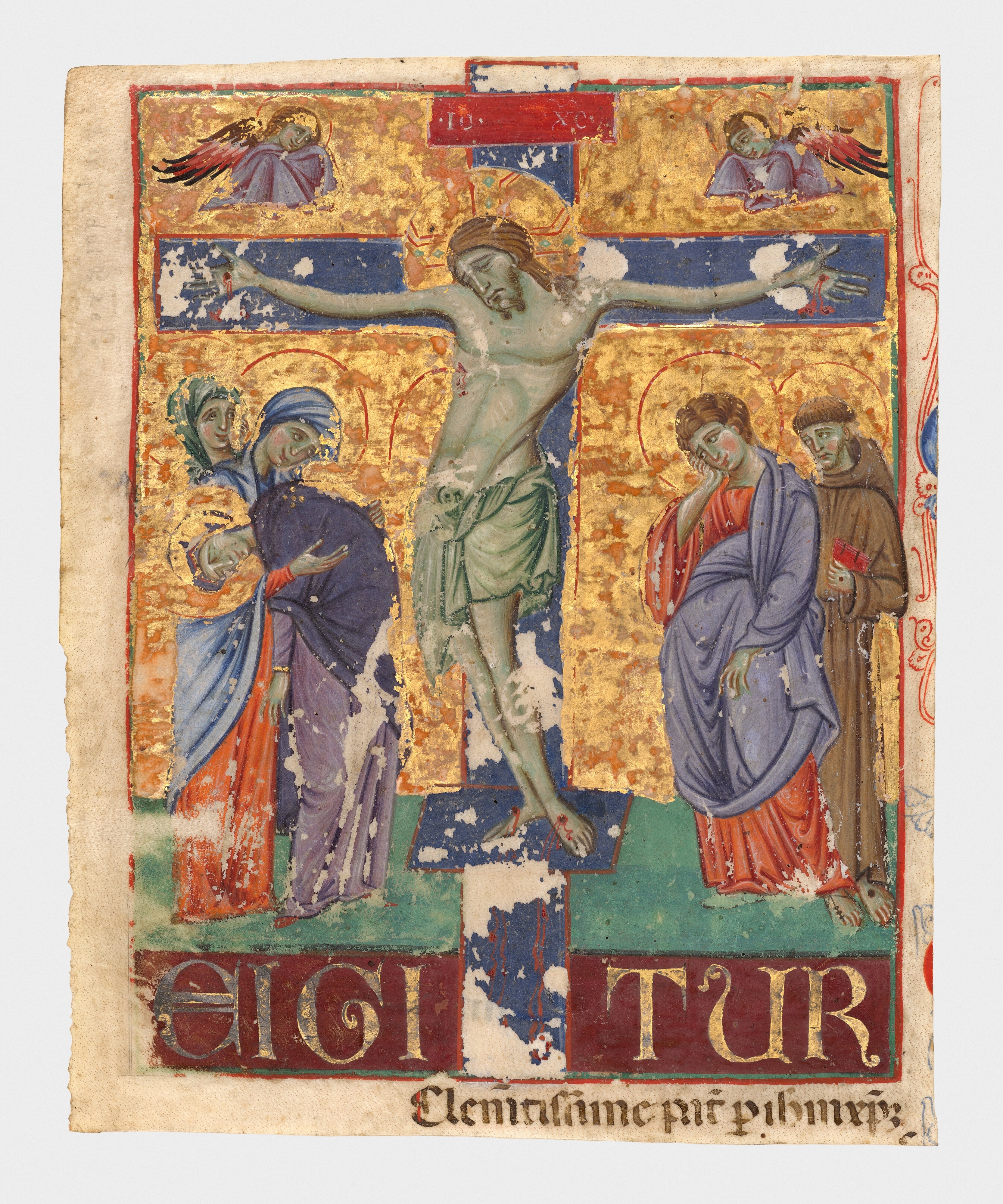The Crucifixion, cutting from a missal