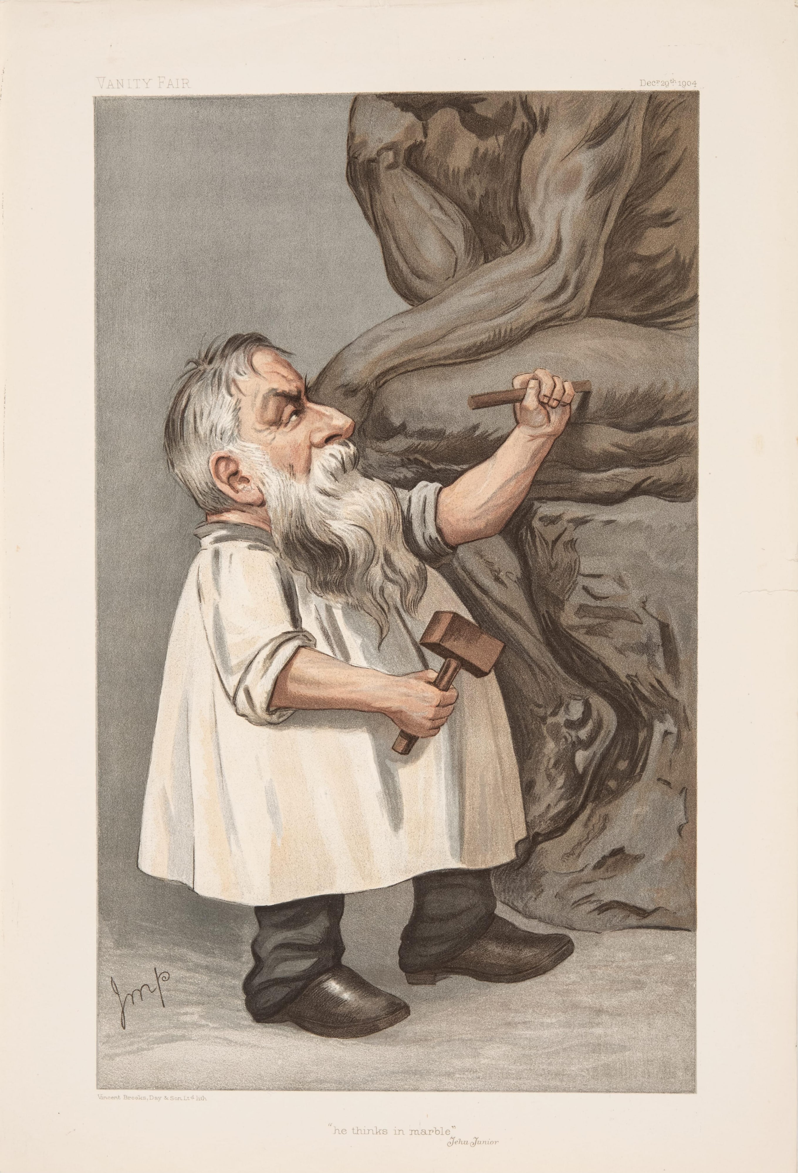 "He thinks in marble" (Portrait of M. Auguste Rodin)