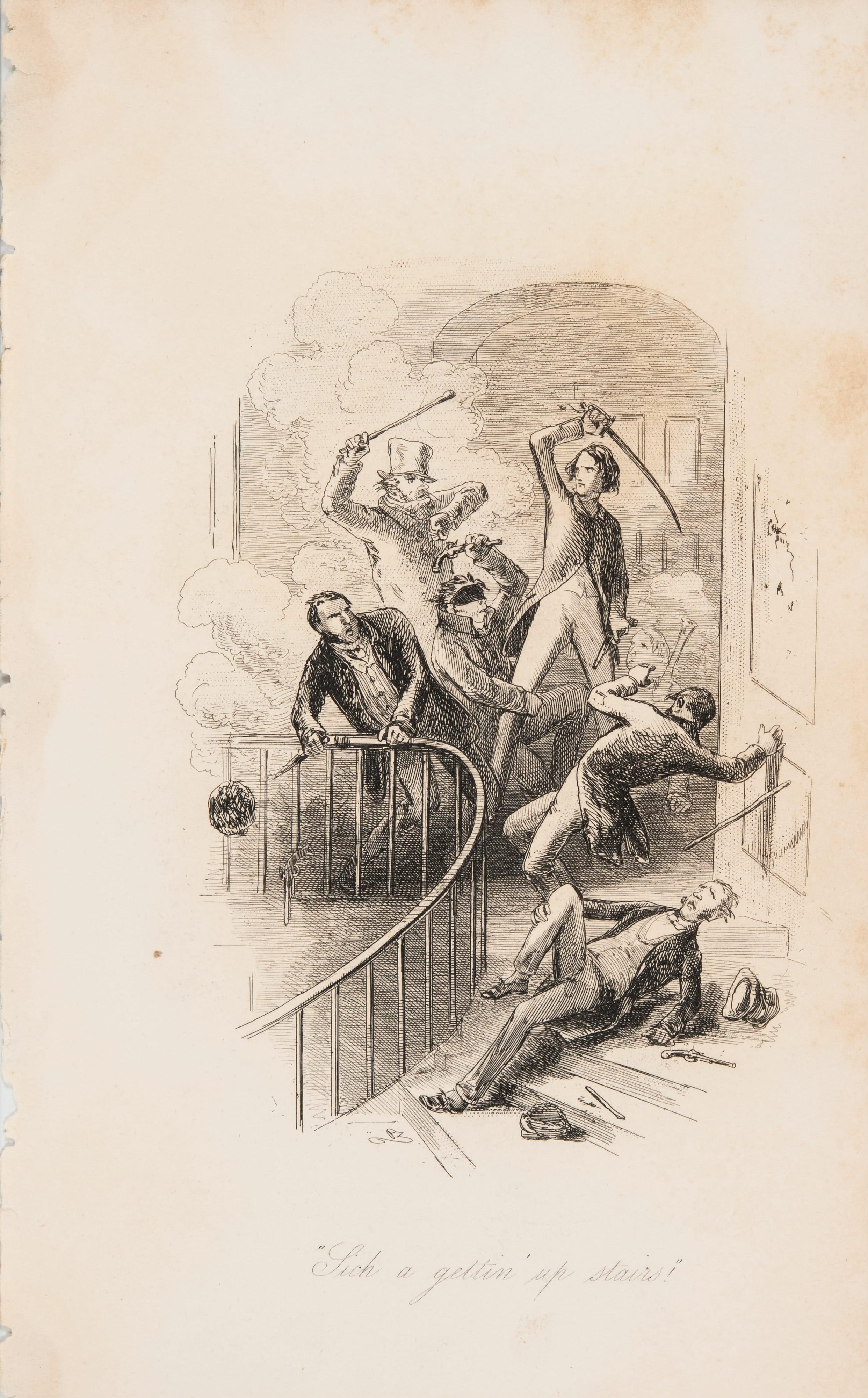 "Sich a gettin' up stairs!"