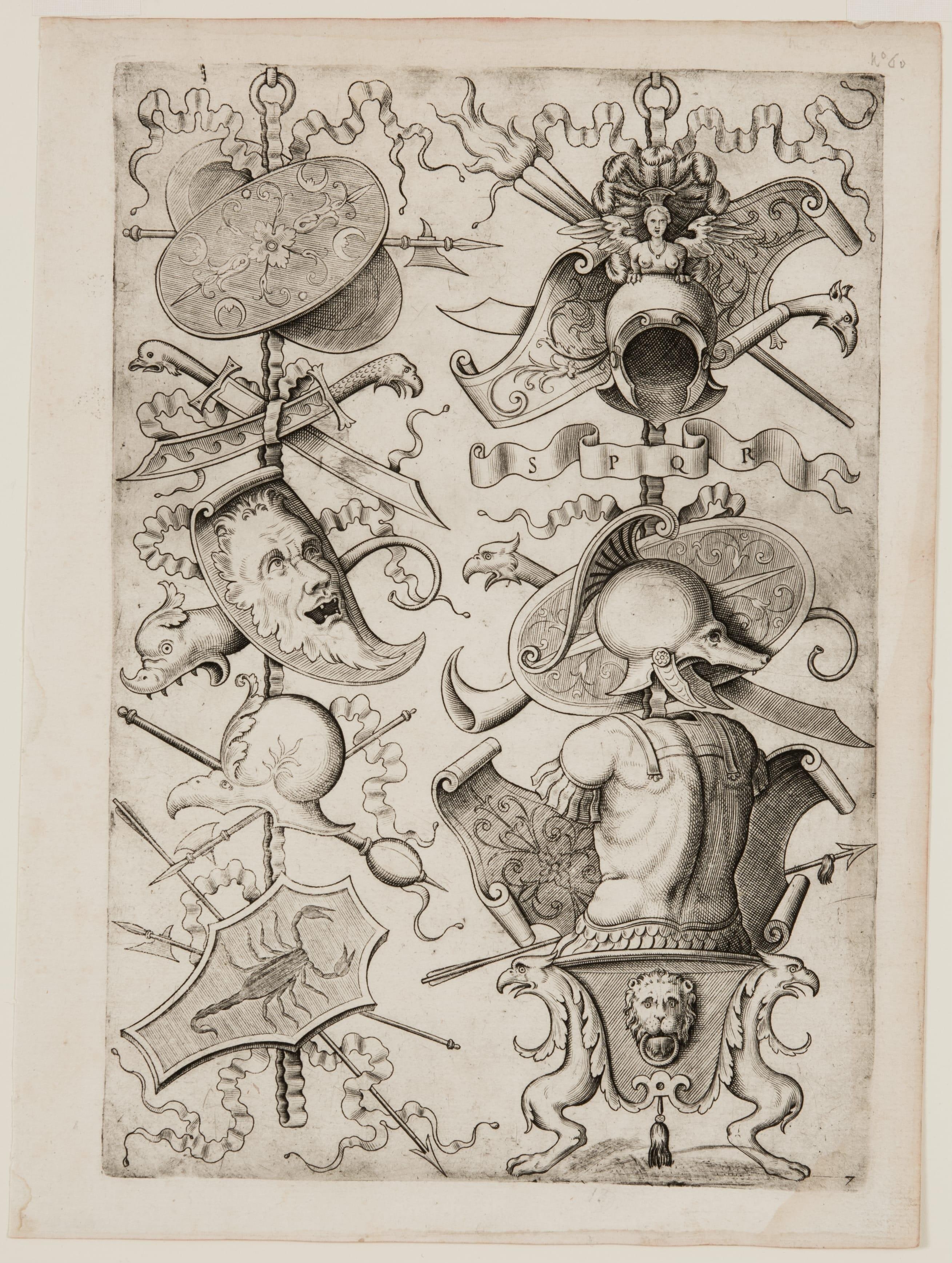 Six Shields, One with a kind of Crayfish