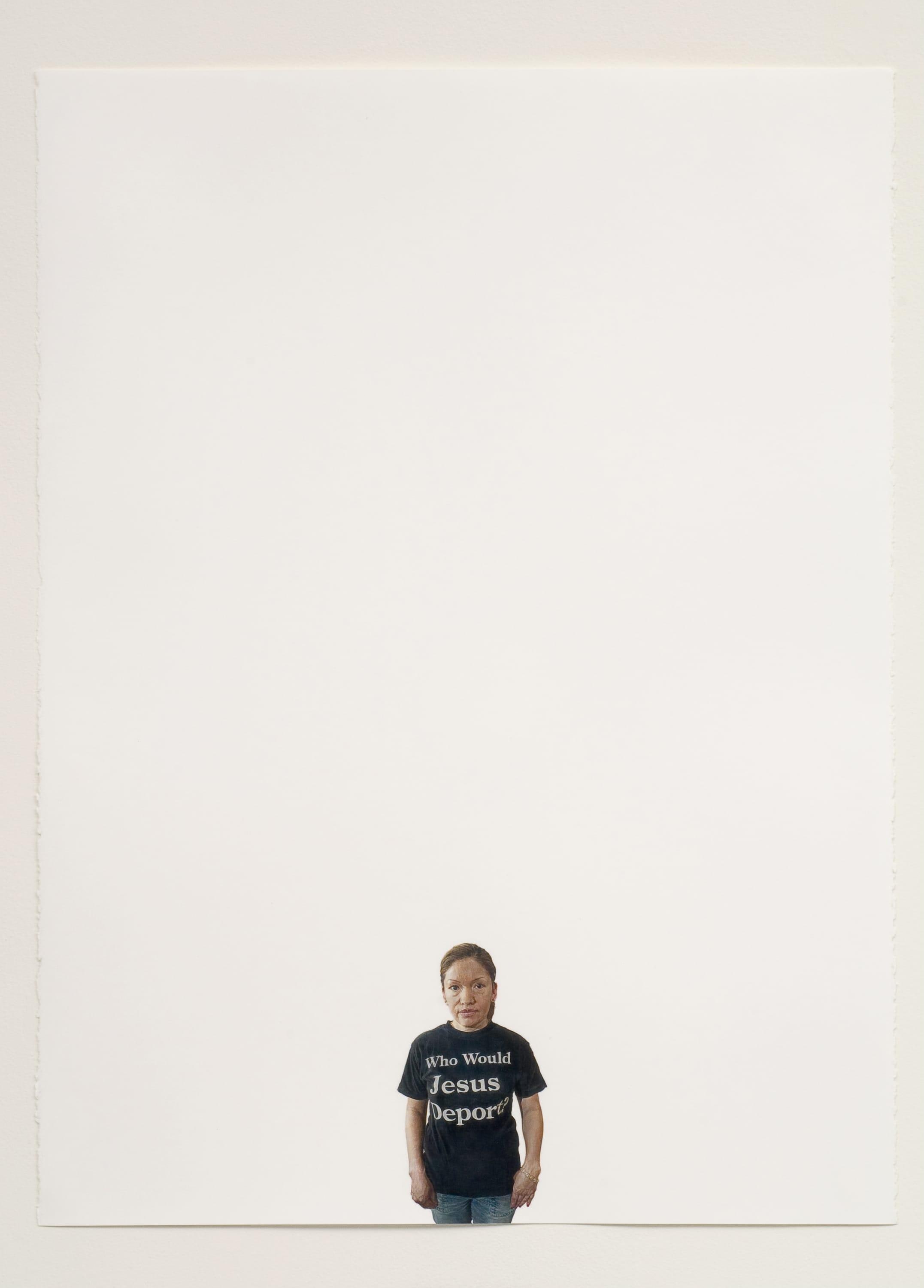 Nonviolent Civil Disobedience Drawing (Elvira Arellano in Sanctuary at Adalberto United Methodist Church in Chicago as Protest Against Deportation, 2007)