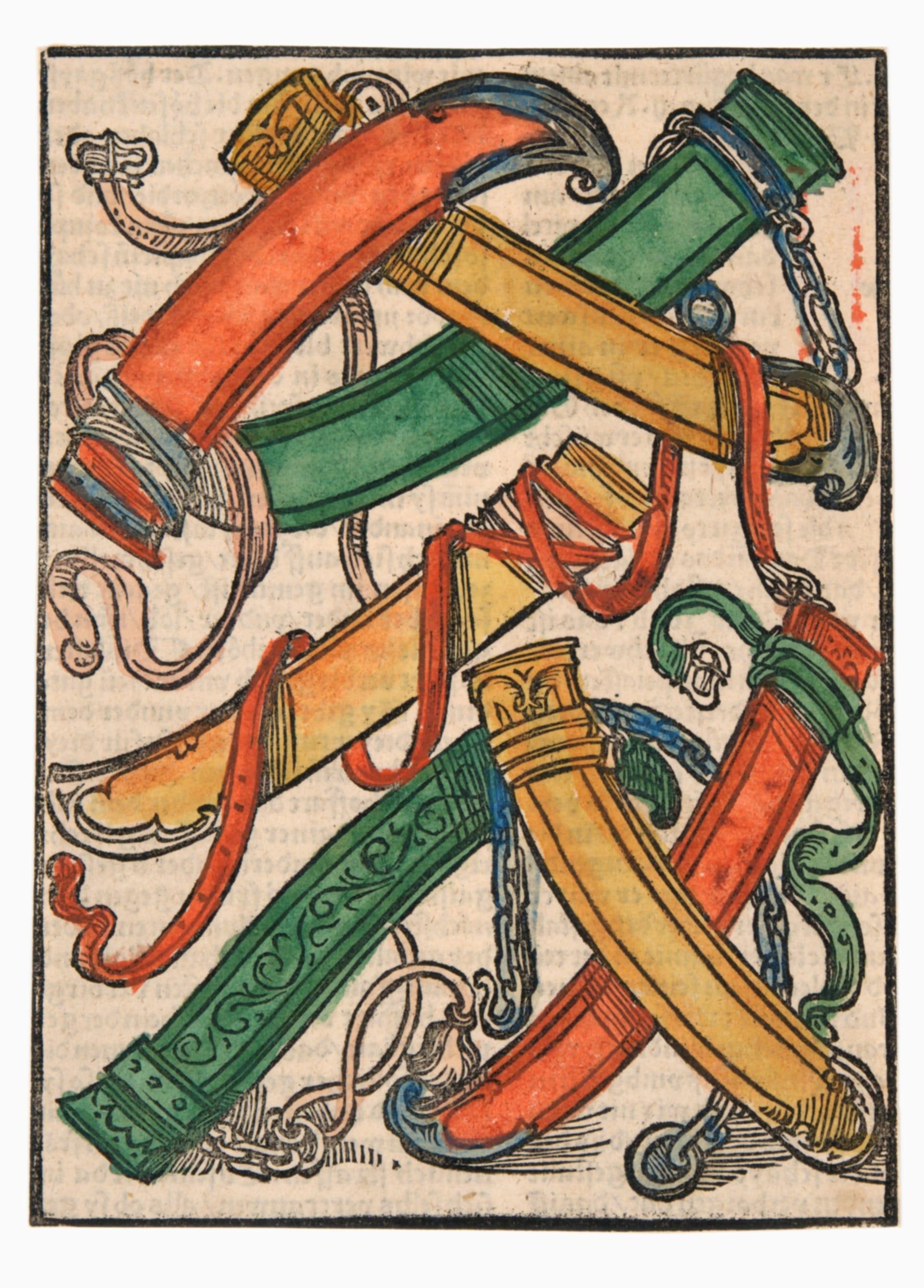 Seven Scabbards, Typifying the Seven Cardinal Virtues