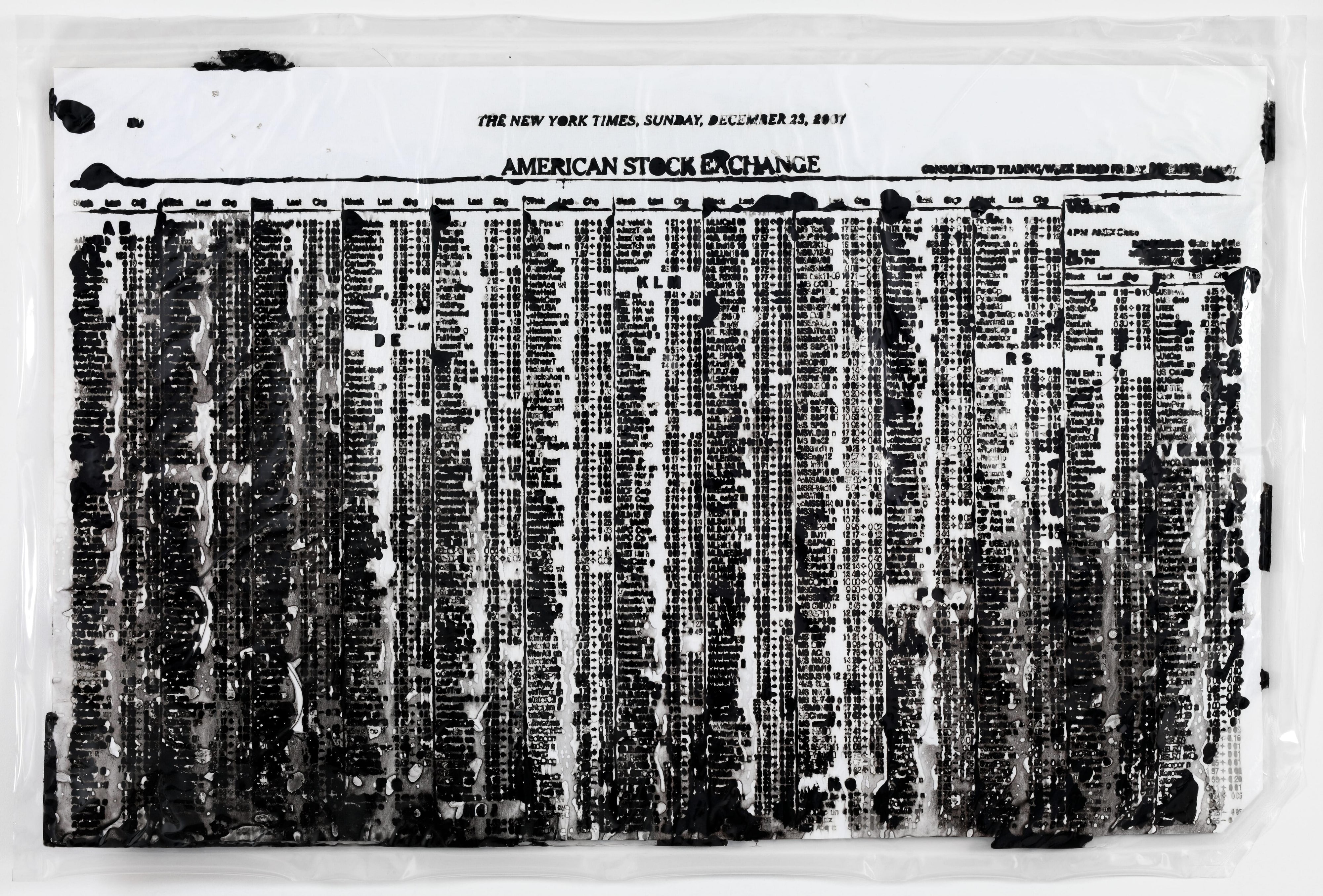 Newspaper Clipping: American Stock Exchange, New York Times, December 25, 2007