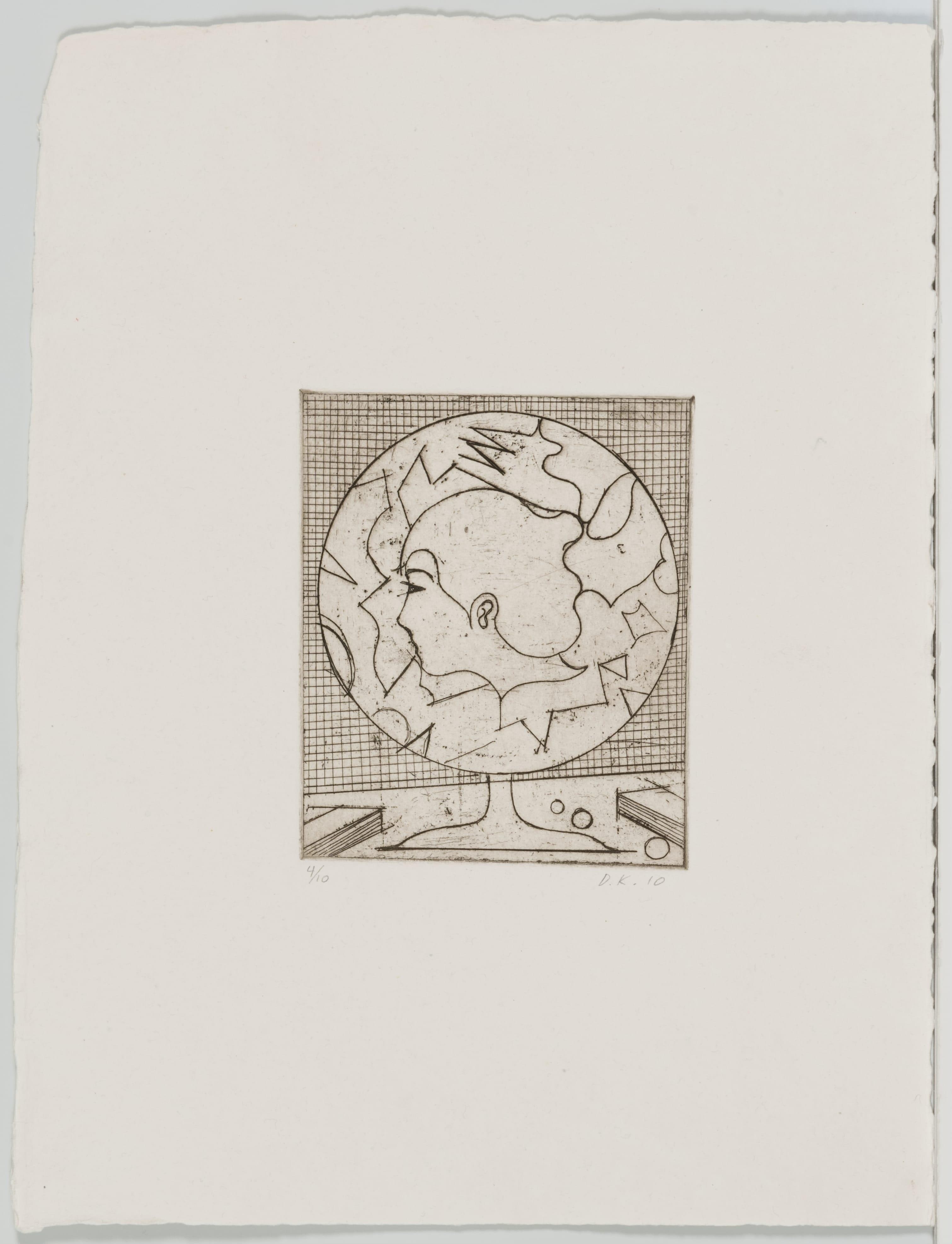 Globe with Female Portrait