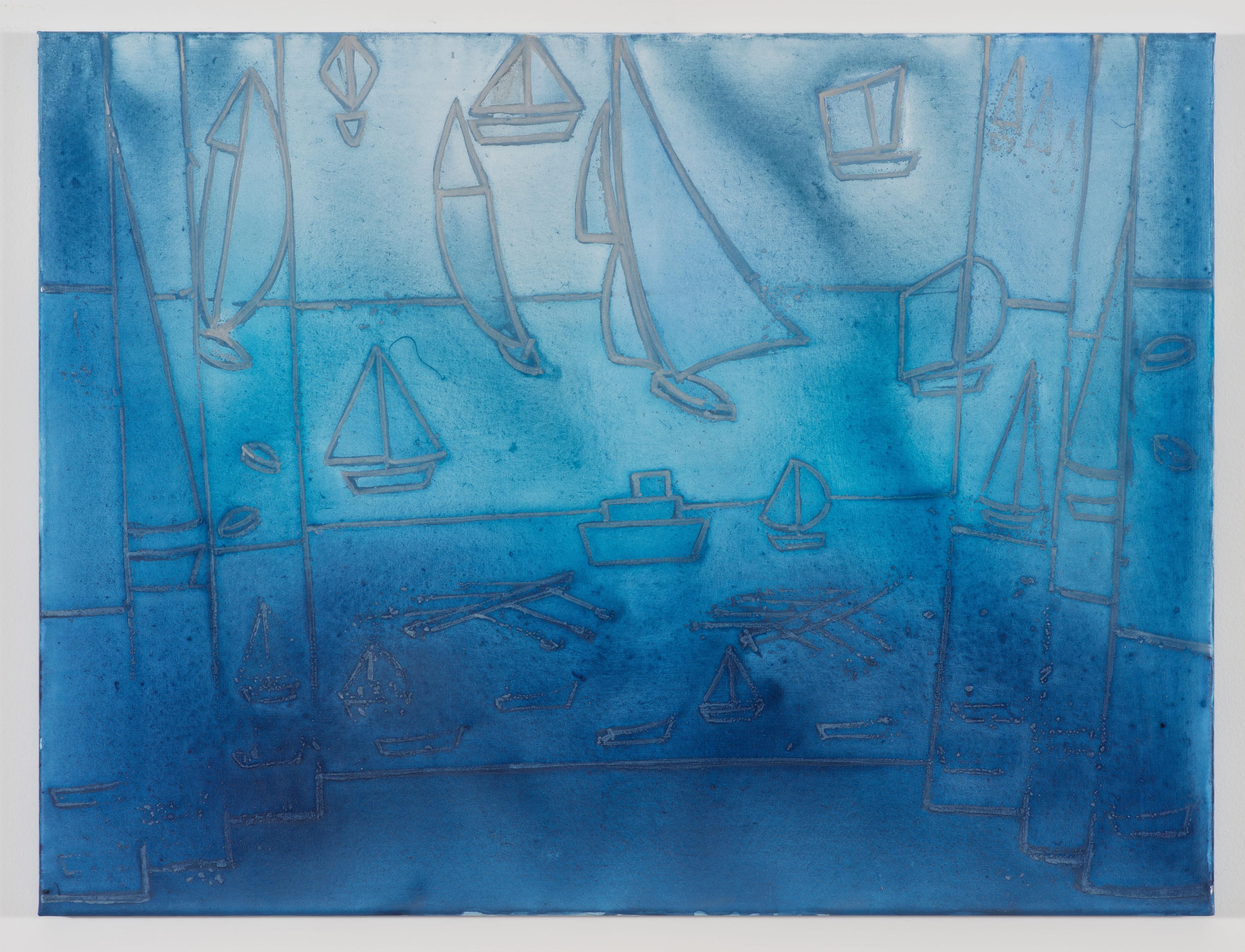 Stage with boats (blue and silver)