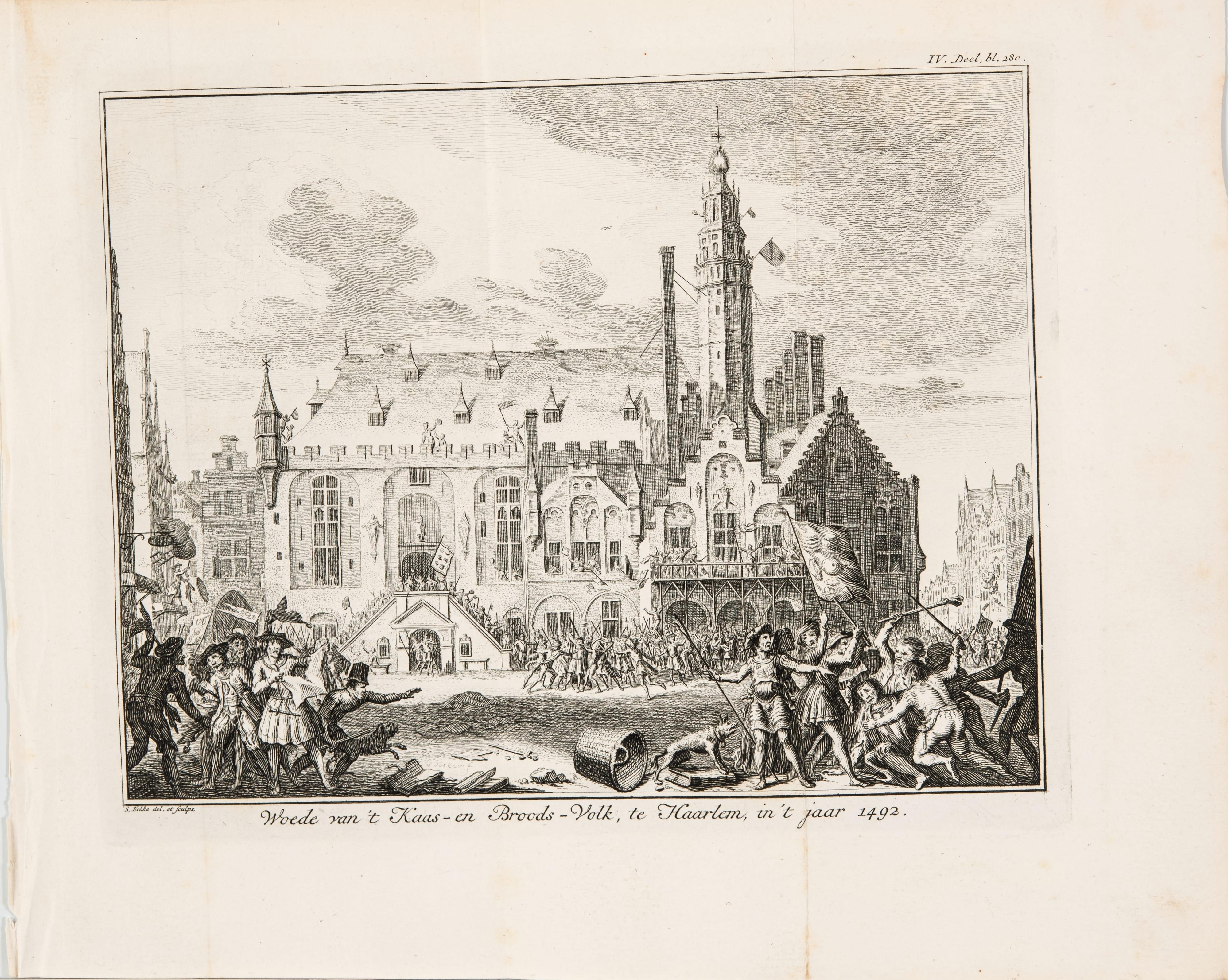 Woede van 't Kaas- en Broods-Volk, te Haarlem, in t jaar 1492