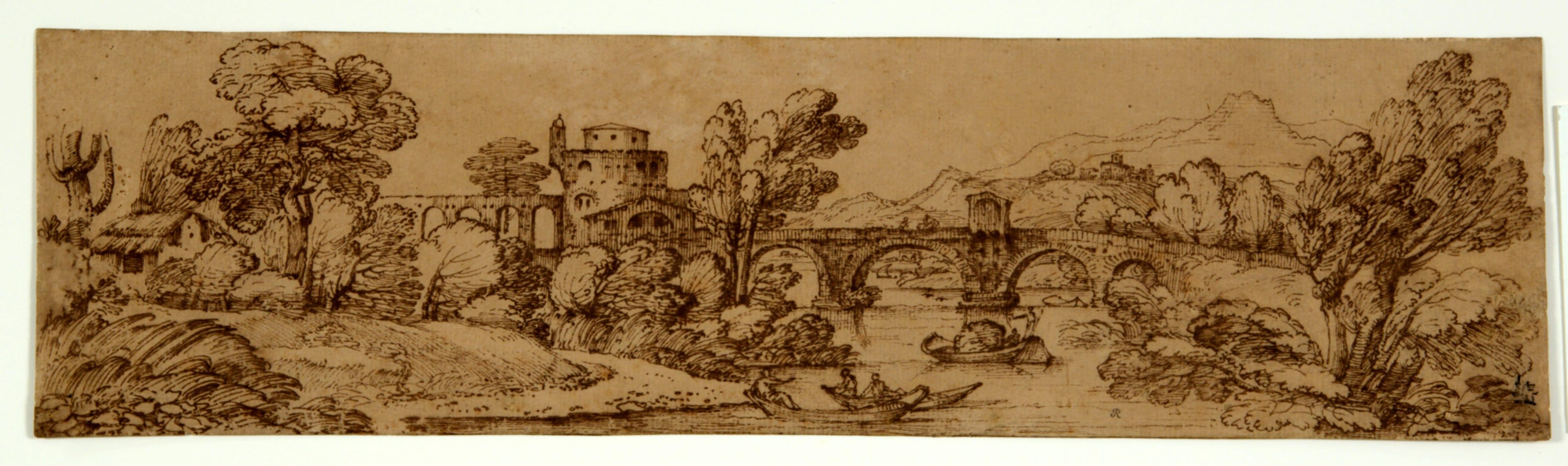 Landscape with a Castle and a Bridge over a River