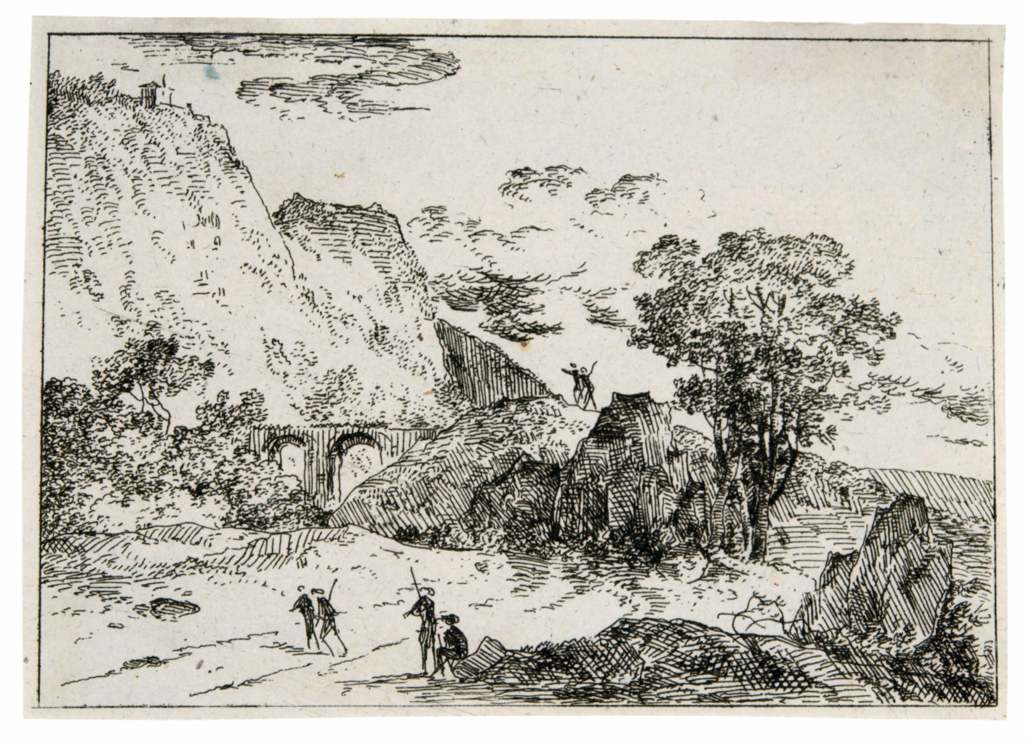 Paysage Montagneux au Pont a Deux Arches