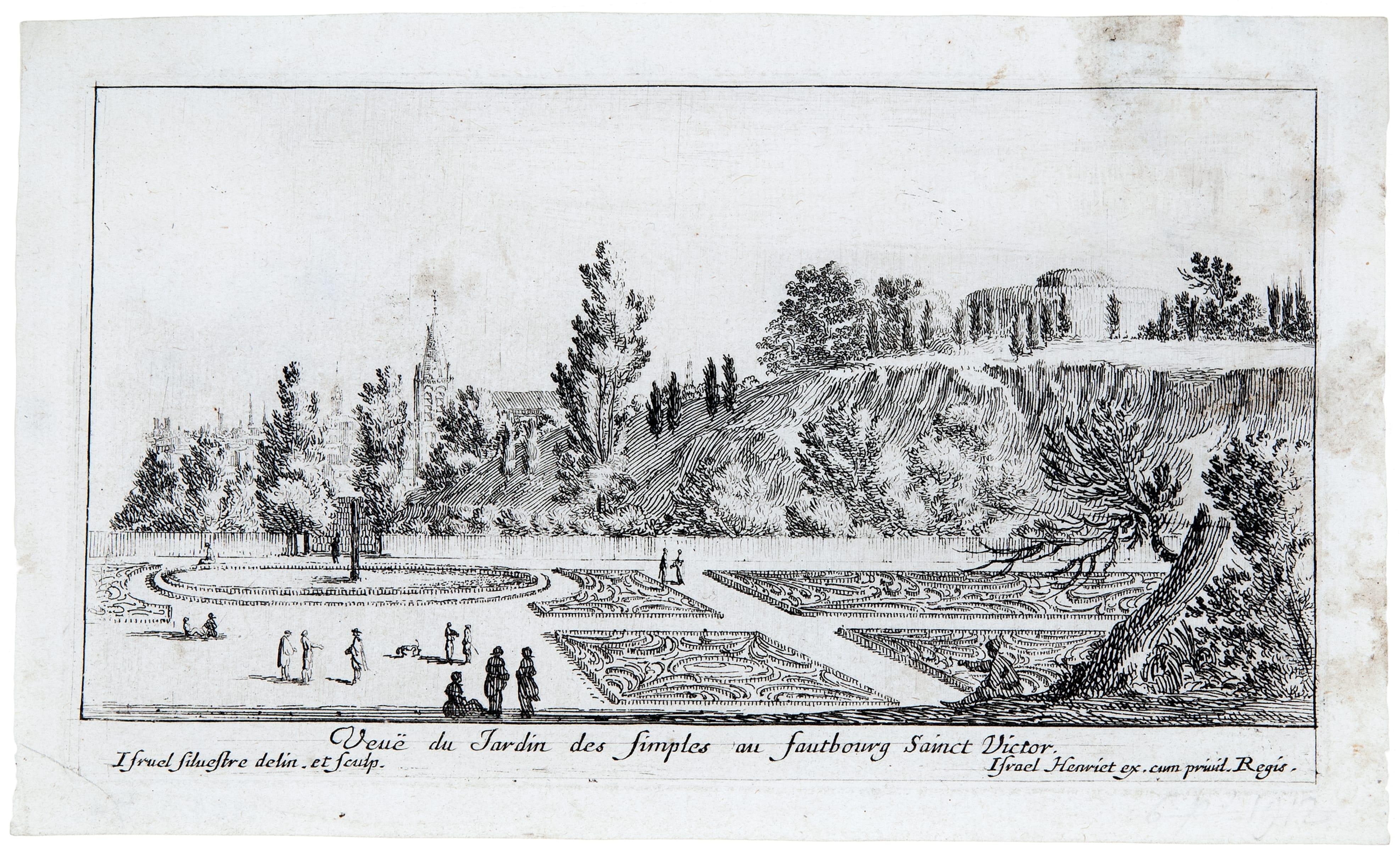 Veue du jardin des simples au Fautbourg Saint Victor