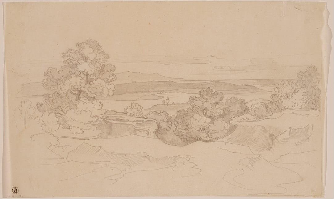 Campagna Landscape with the Sea in the Background