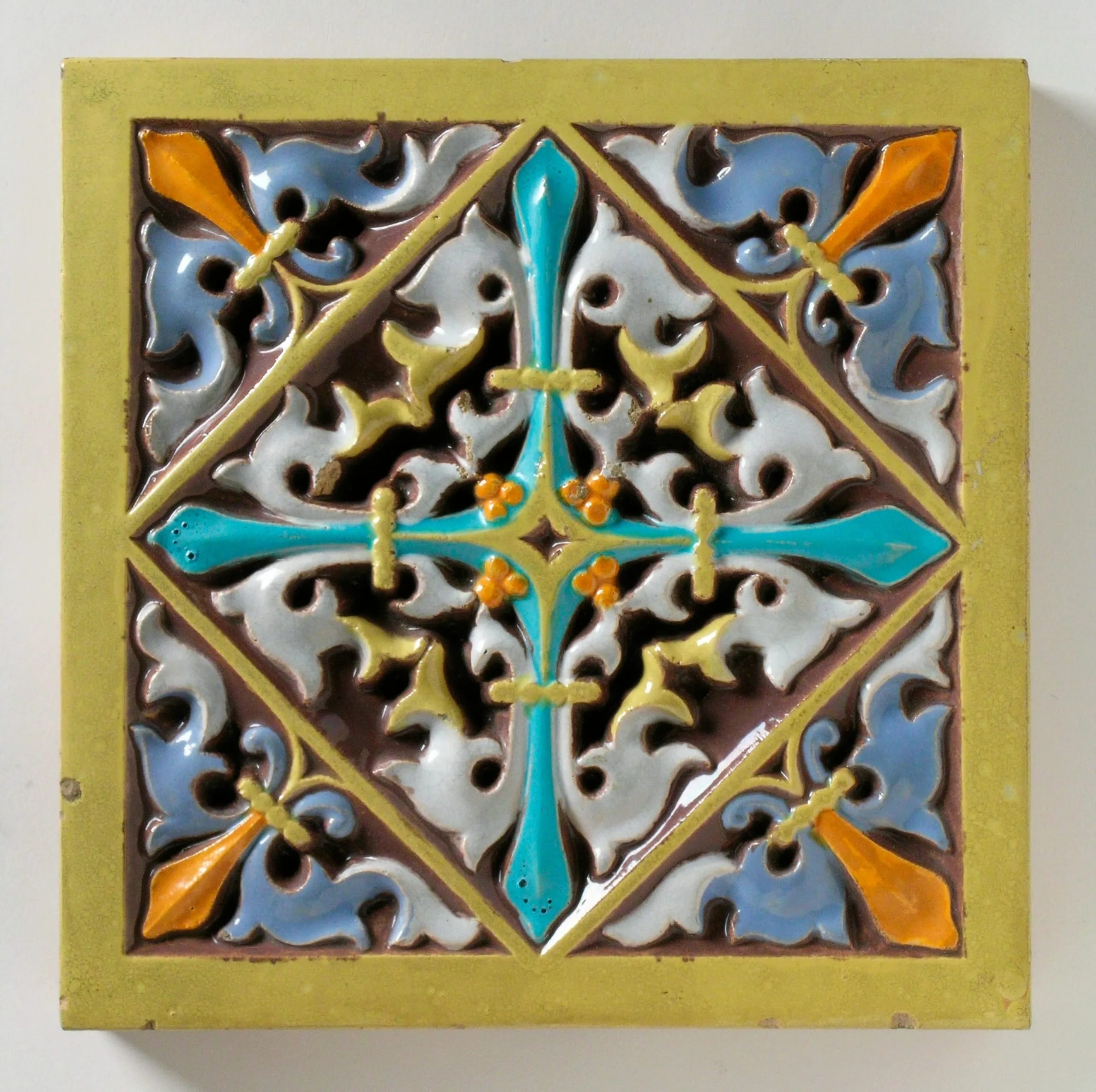 Tile for Hardman's Great Stove from the Great Exhibition