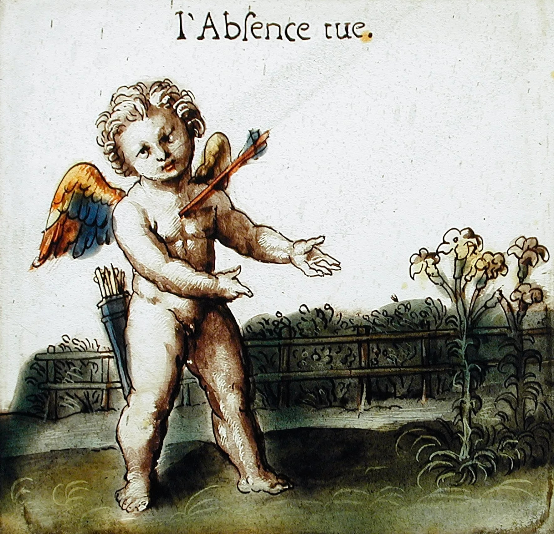 Emblematic Scene Panel with Cupid (and surround)
