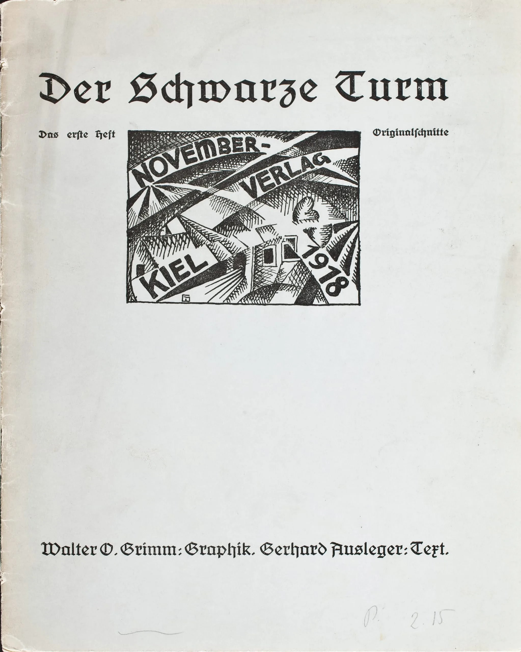Der schwarze Turm no. 1 (1919)