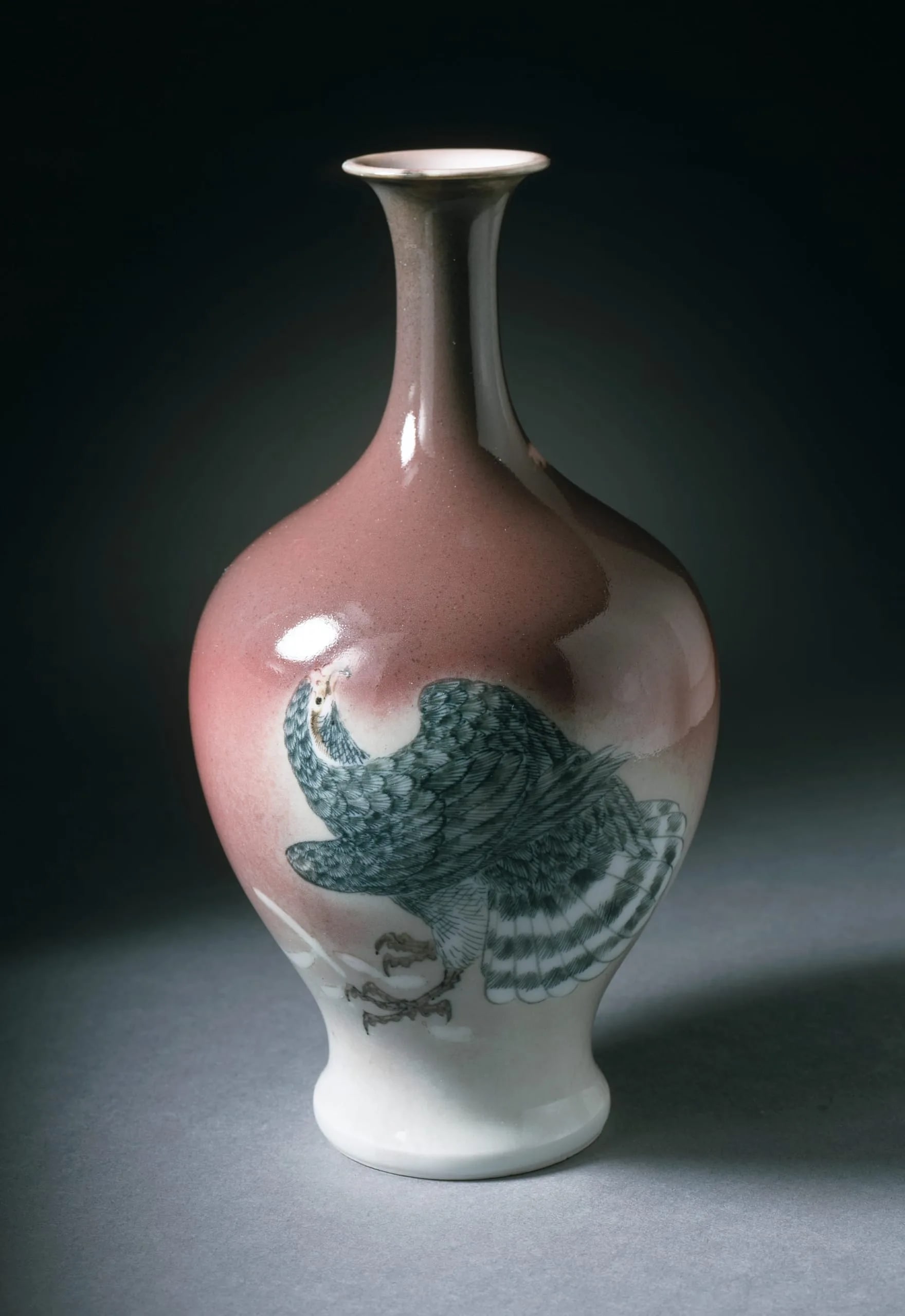 Vase with Hawk Design
