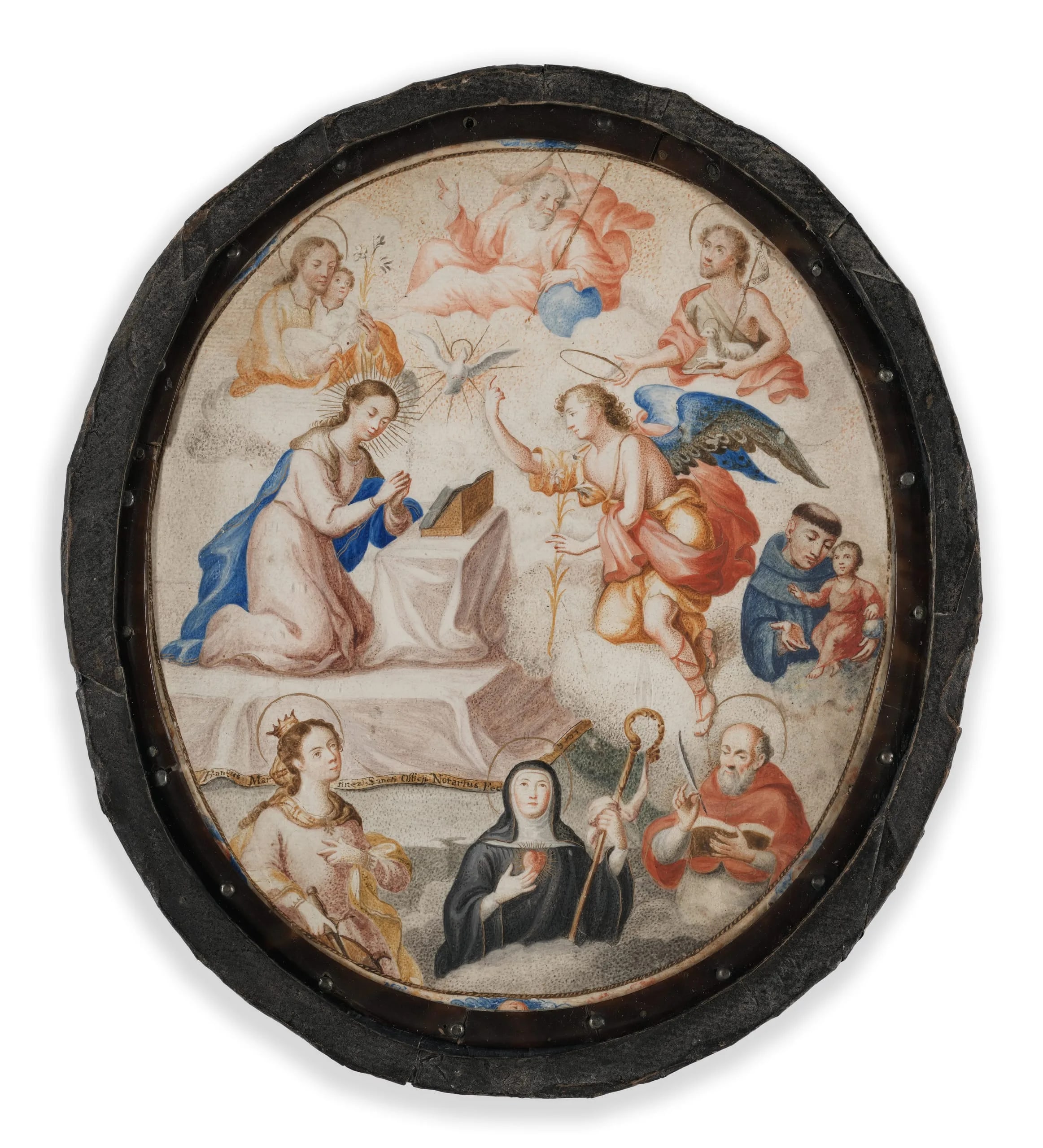 Nun’s Badge with the Annunciation and Saints (Medallón de monja con la Anunciación y santos)