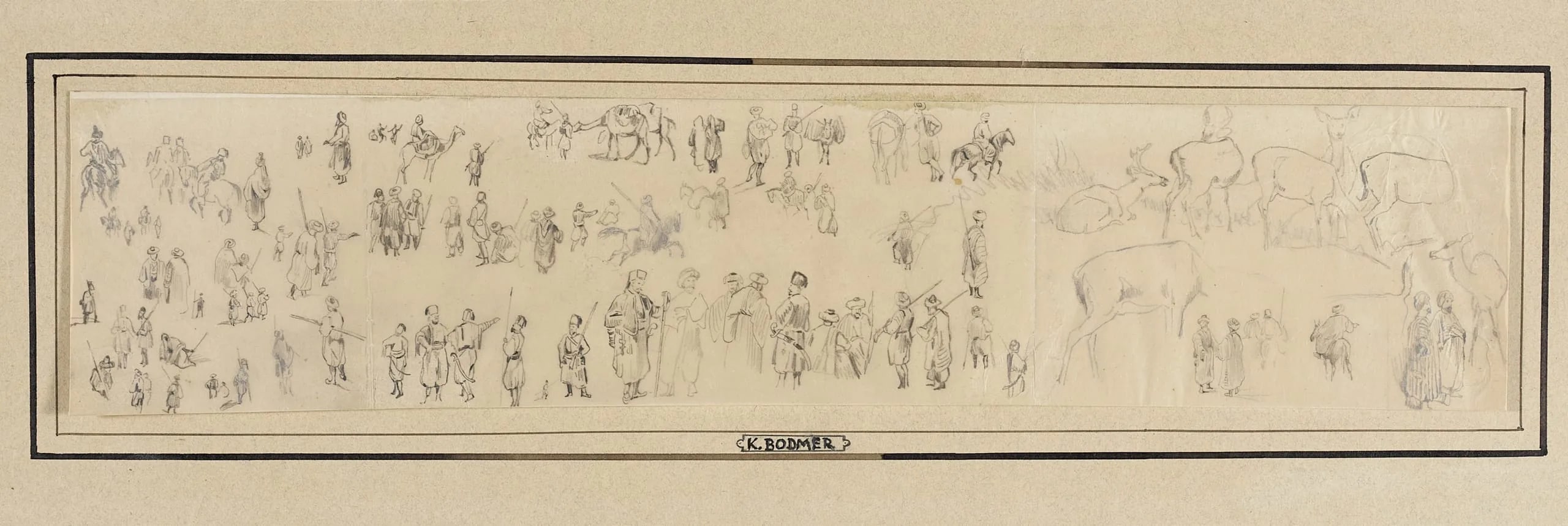Sheet of Figure and Animal Studies