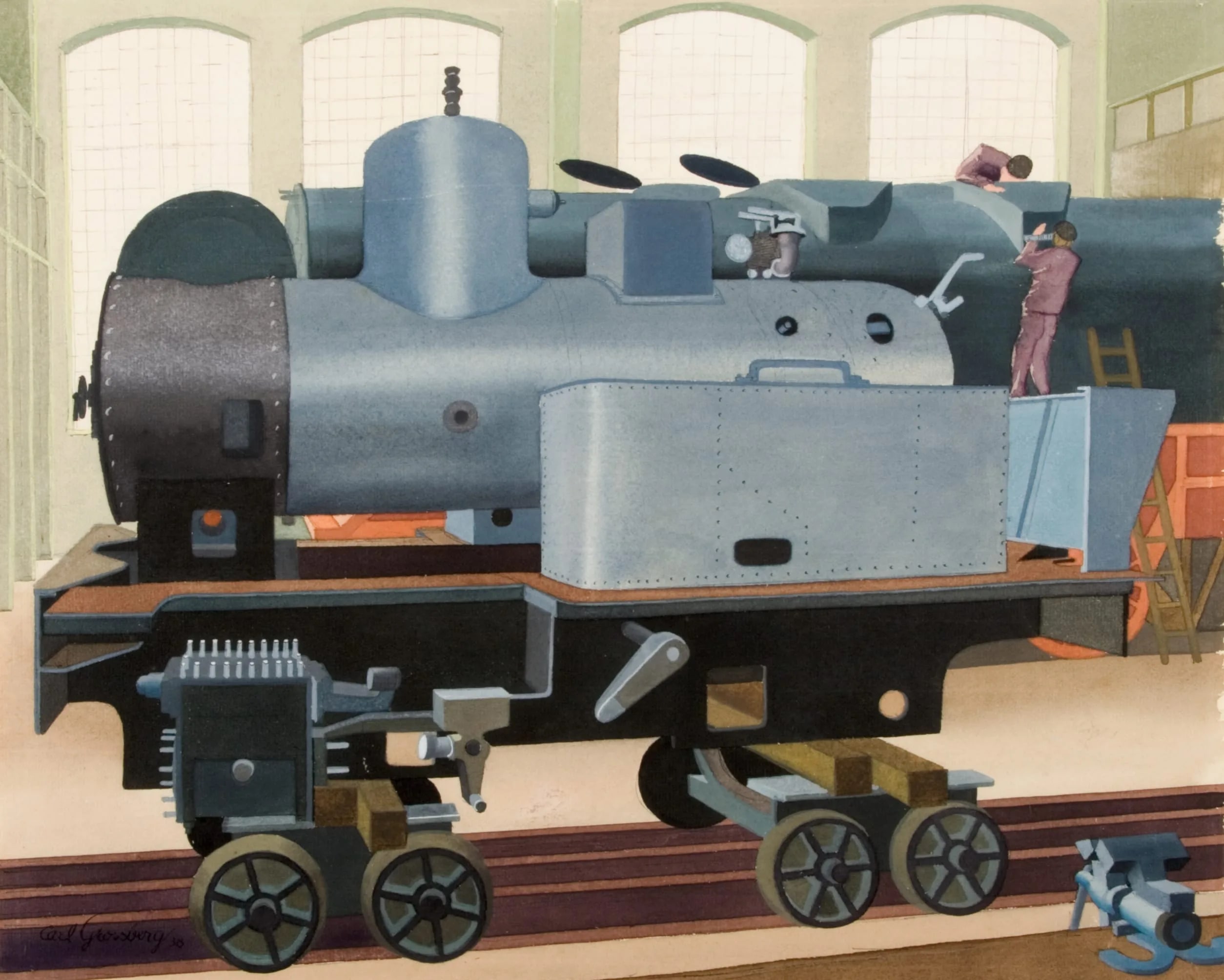 Blaue Lokomotive