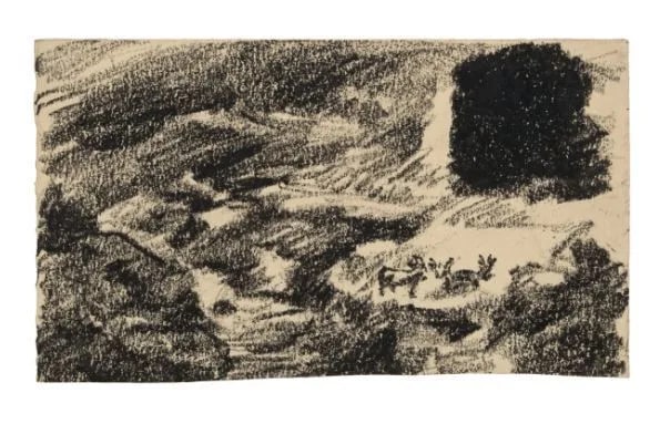 Mountain Stream With House
