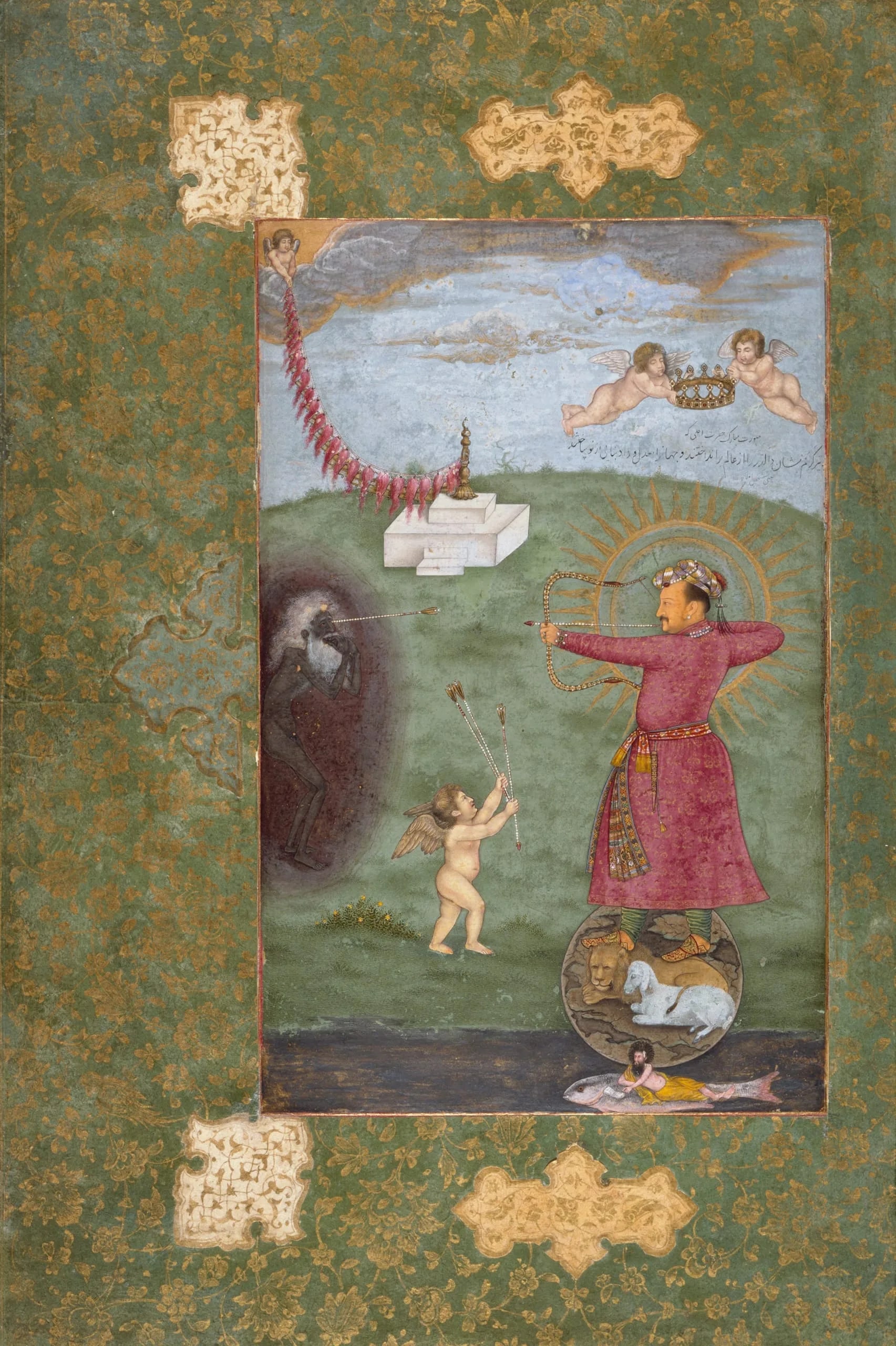 Emperor Jahangir (r. 1605-1627) Triumphing Over Poverty