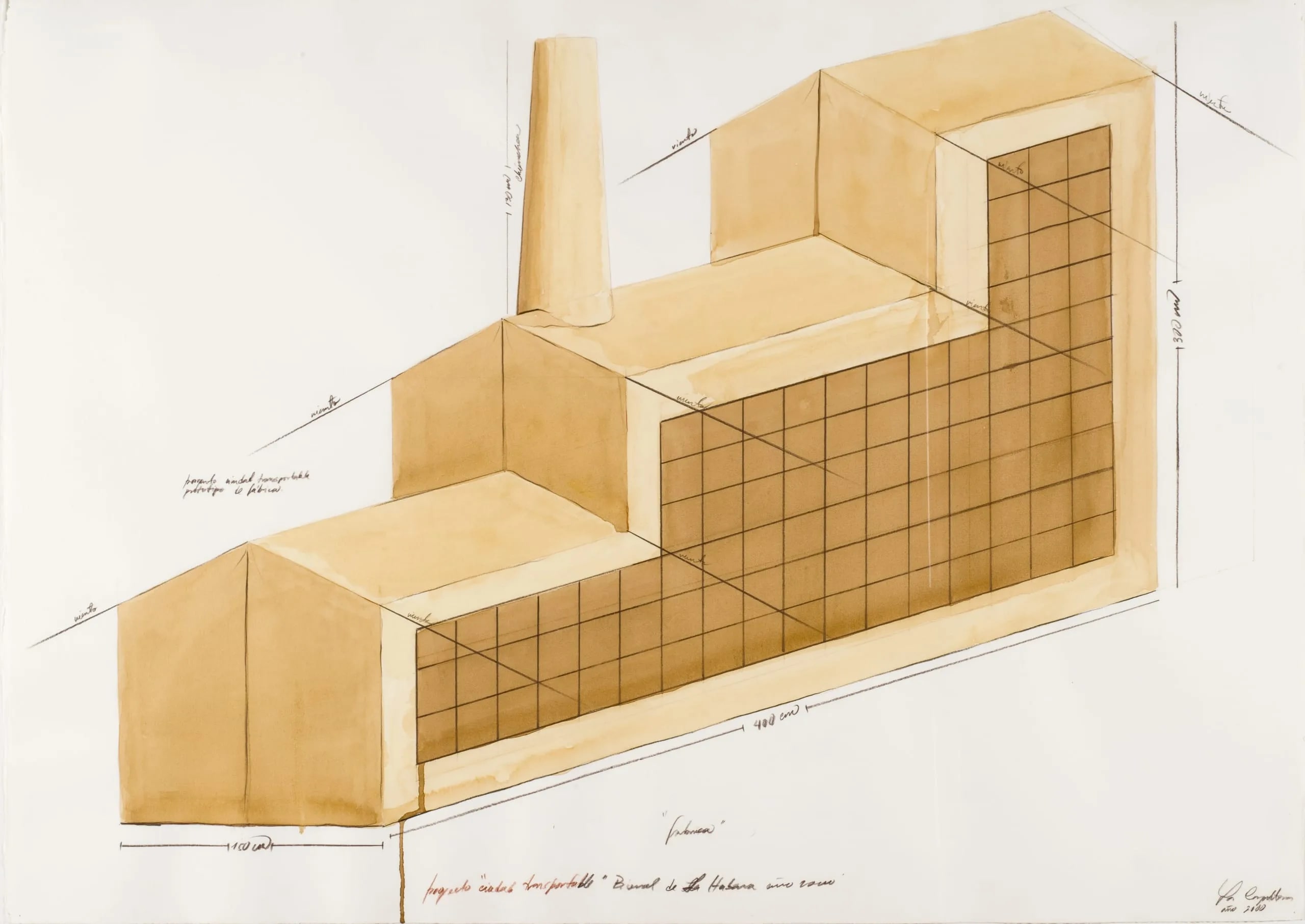 Market, study for Transportable City (Mercado, estudio para Ciudad Transportable)