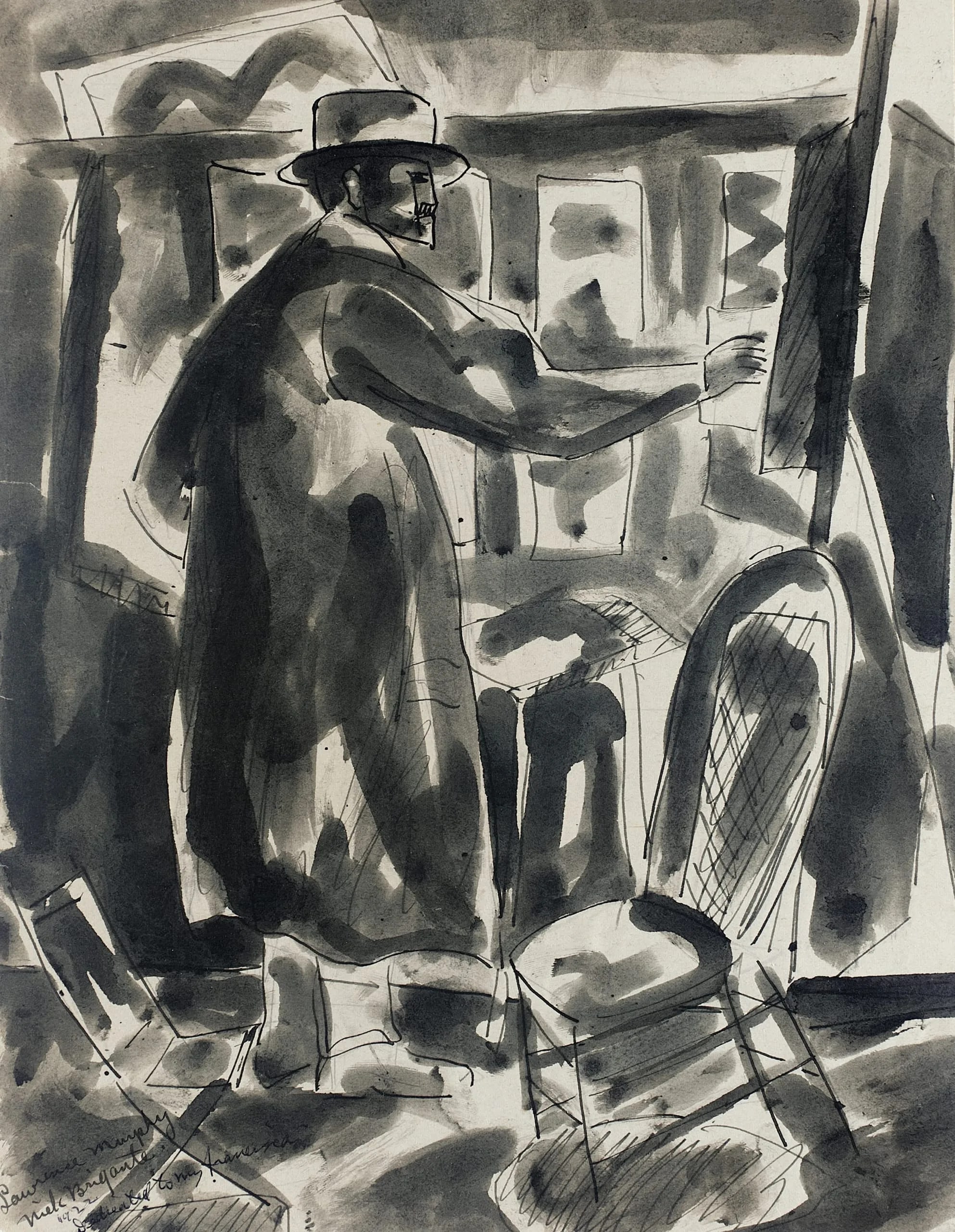Lawrence Murphy at Work at the Old Art Students League of L.A.