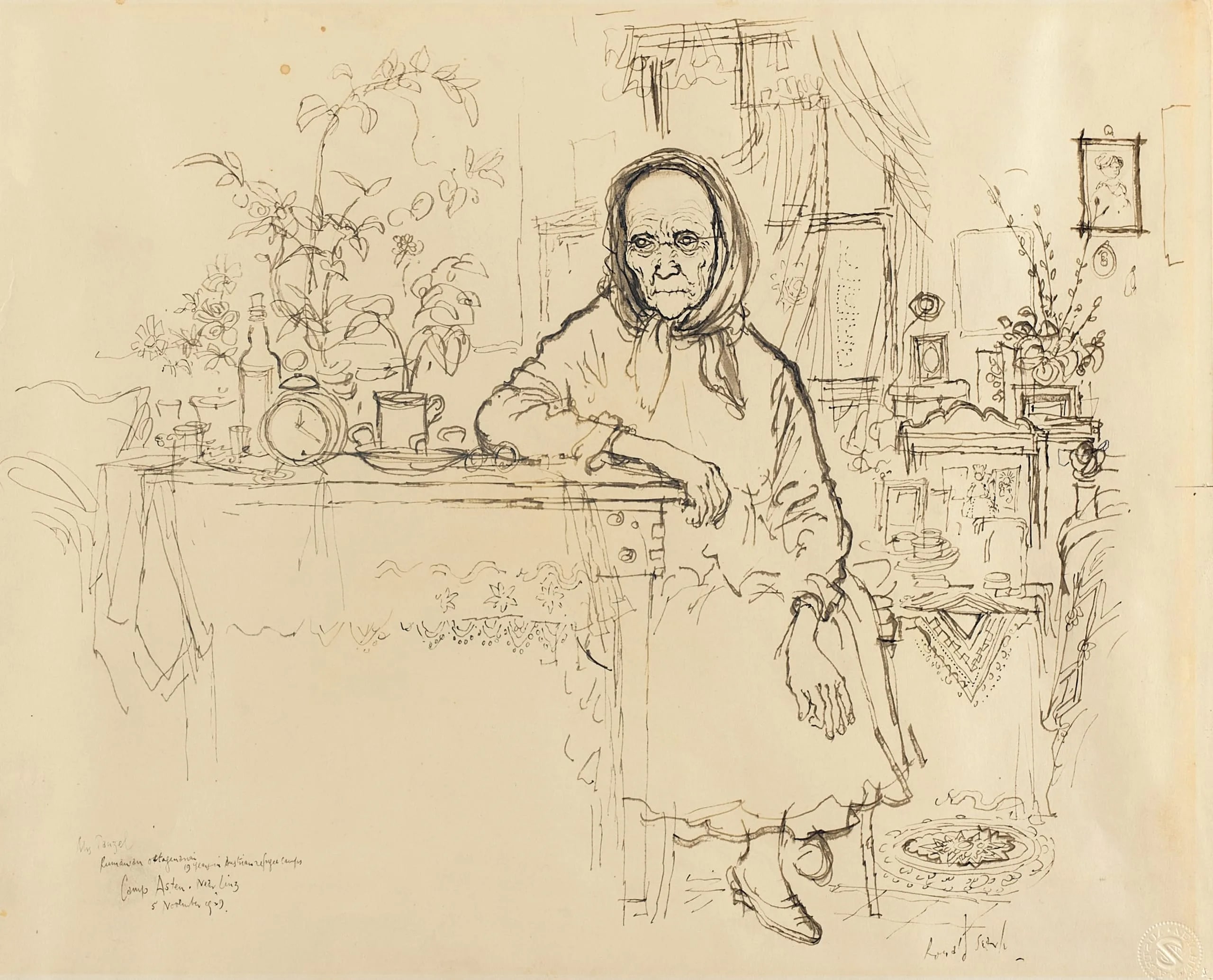 Drawing of Mrs. Tanzel