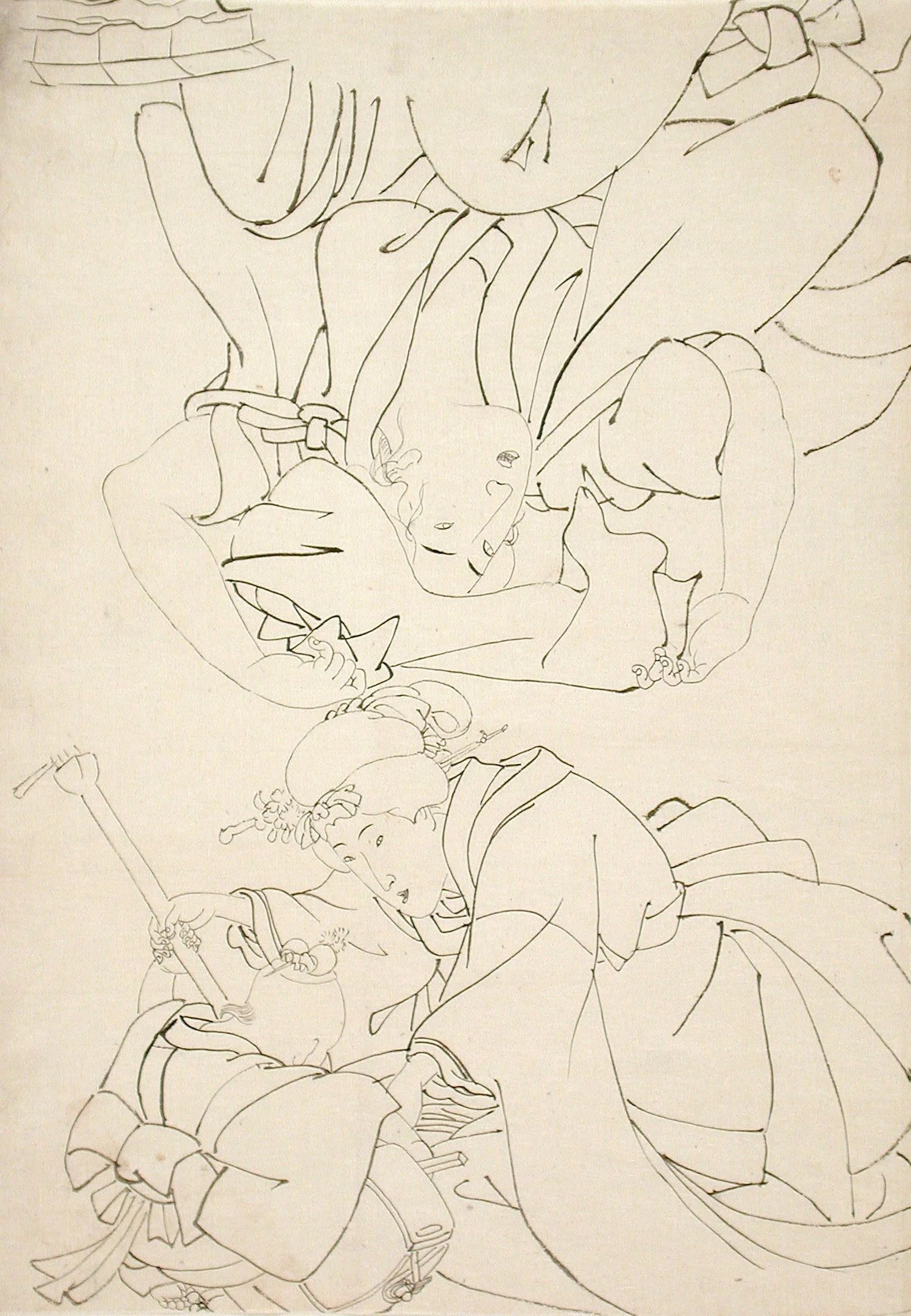 Prepratory Drawings for Prints of Beauties