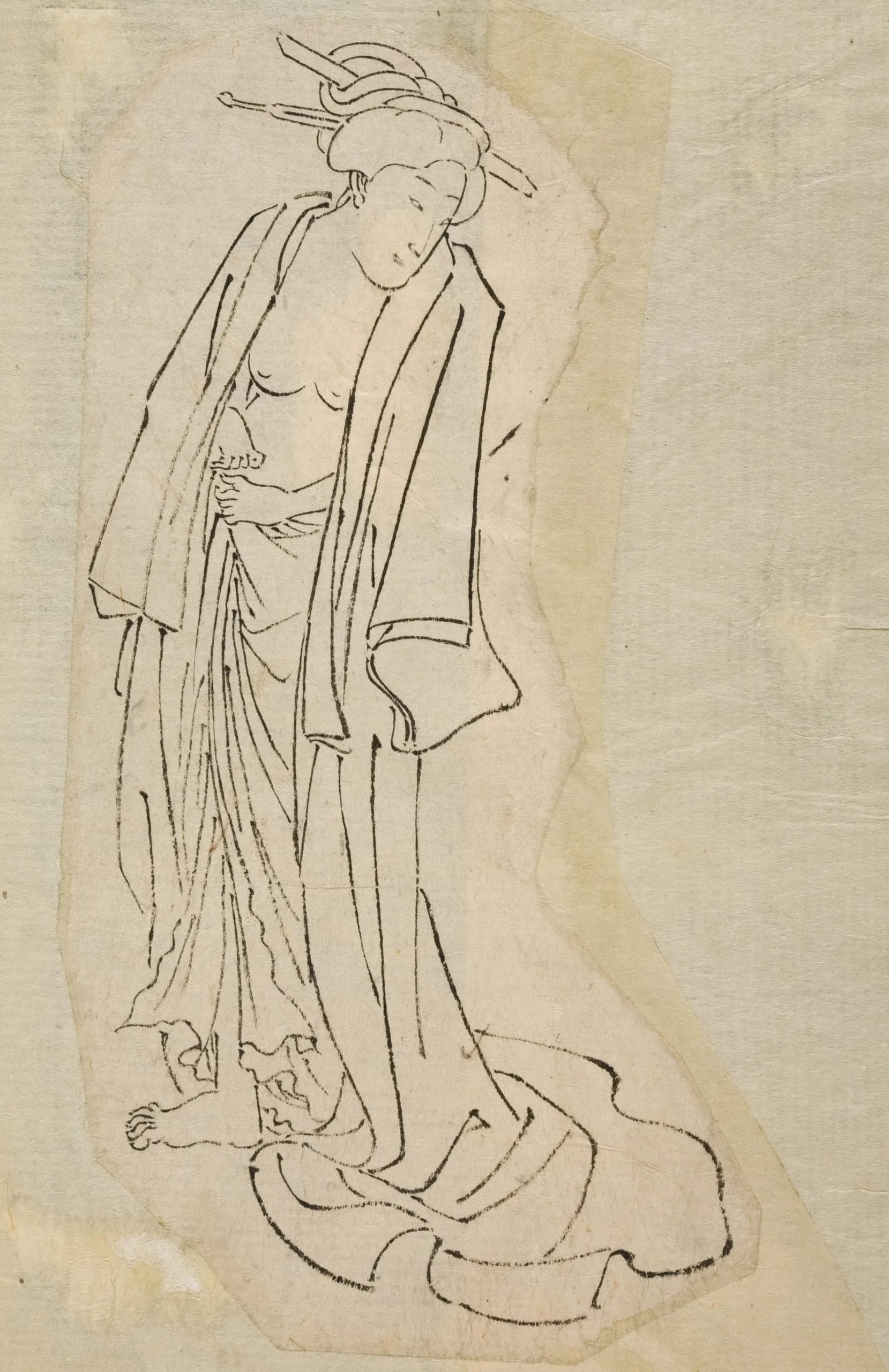 Woman with Open Kimono