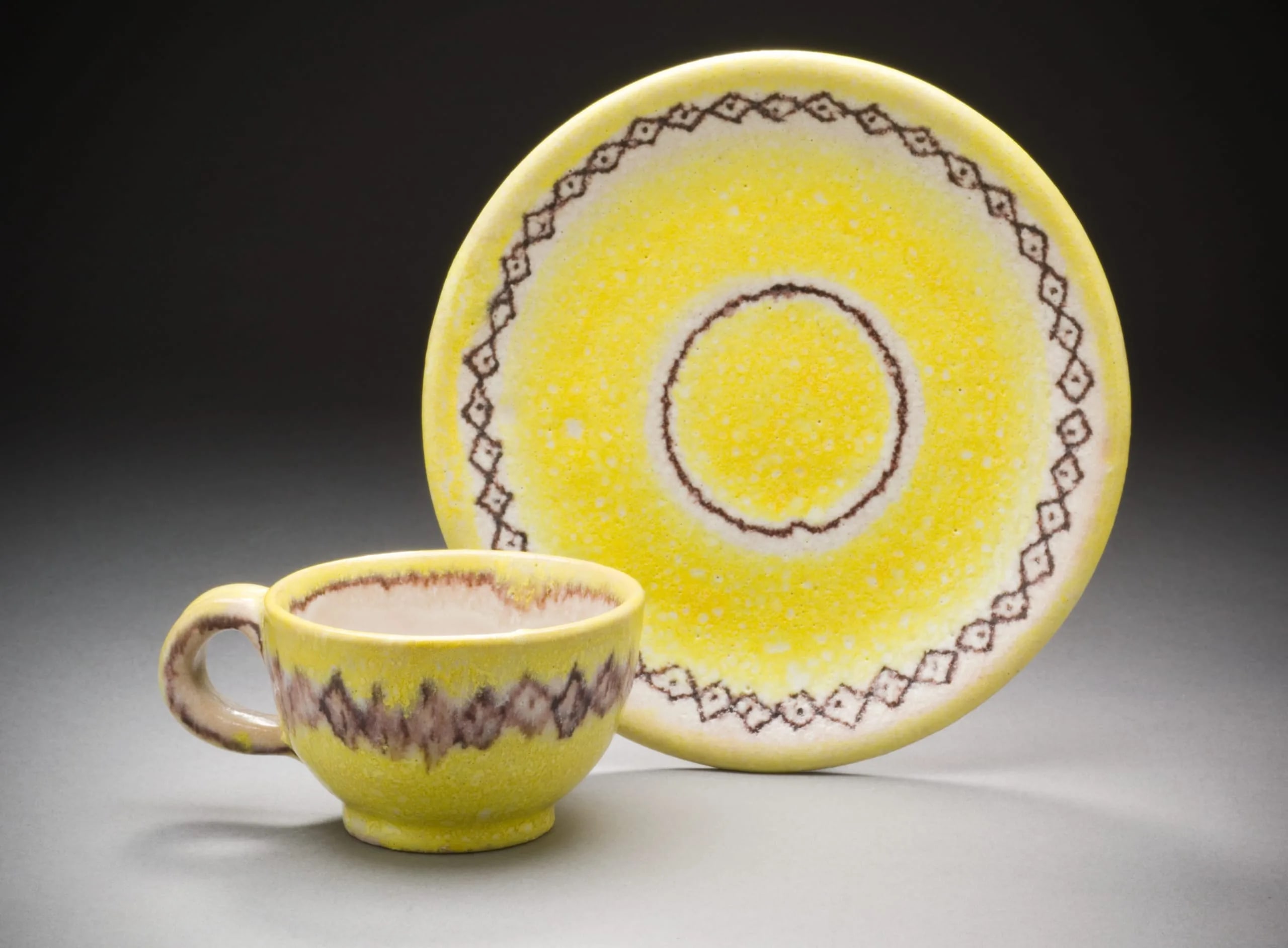 Diamond-dot Cup and Saucer