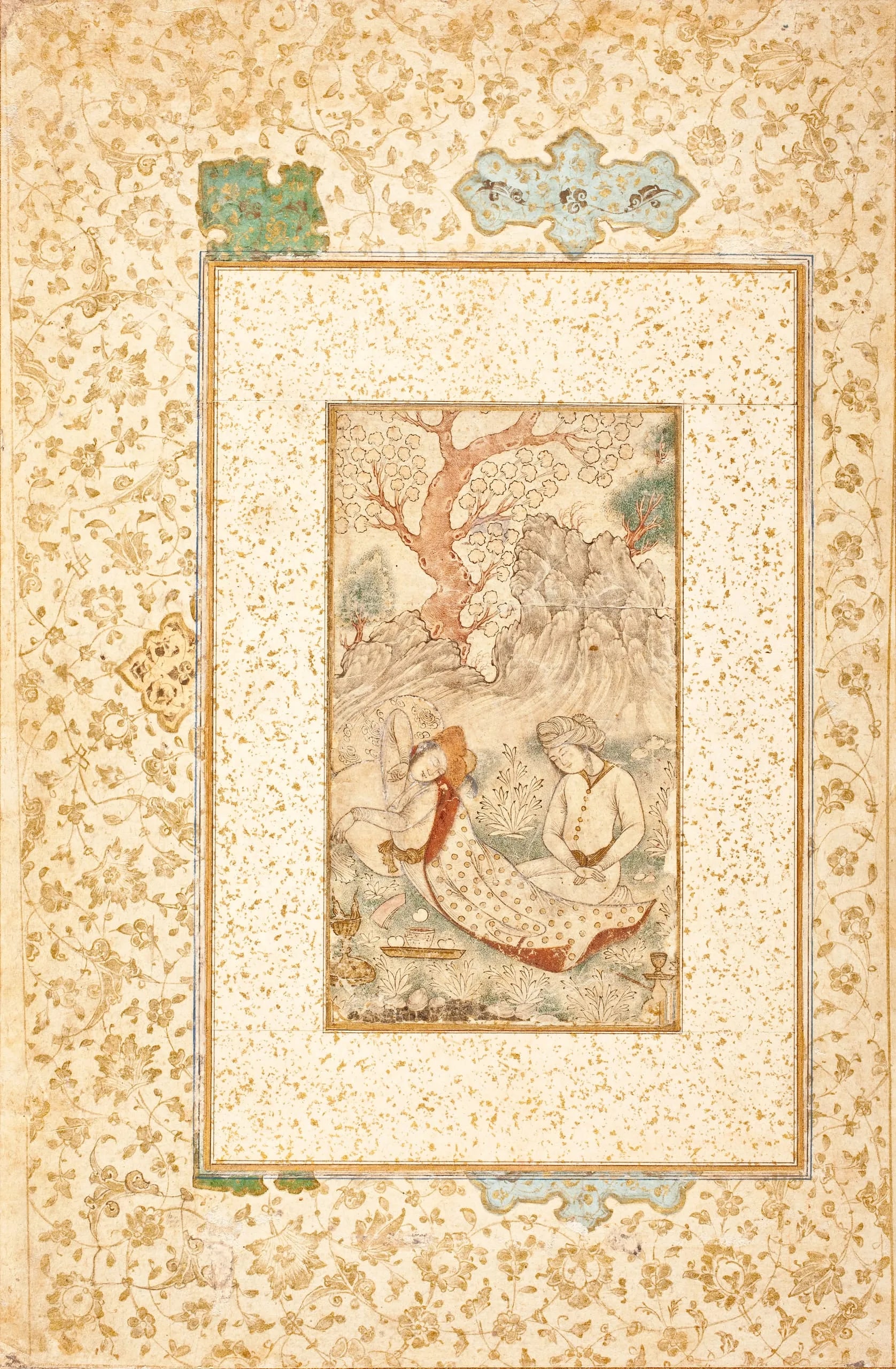 A Youth Kneeling Beside a Sleeping Prince in a Landscape